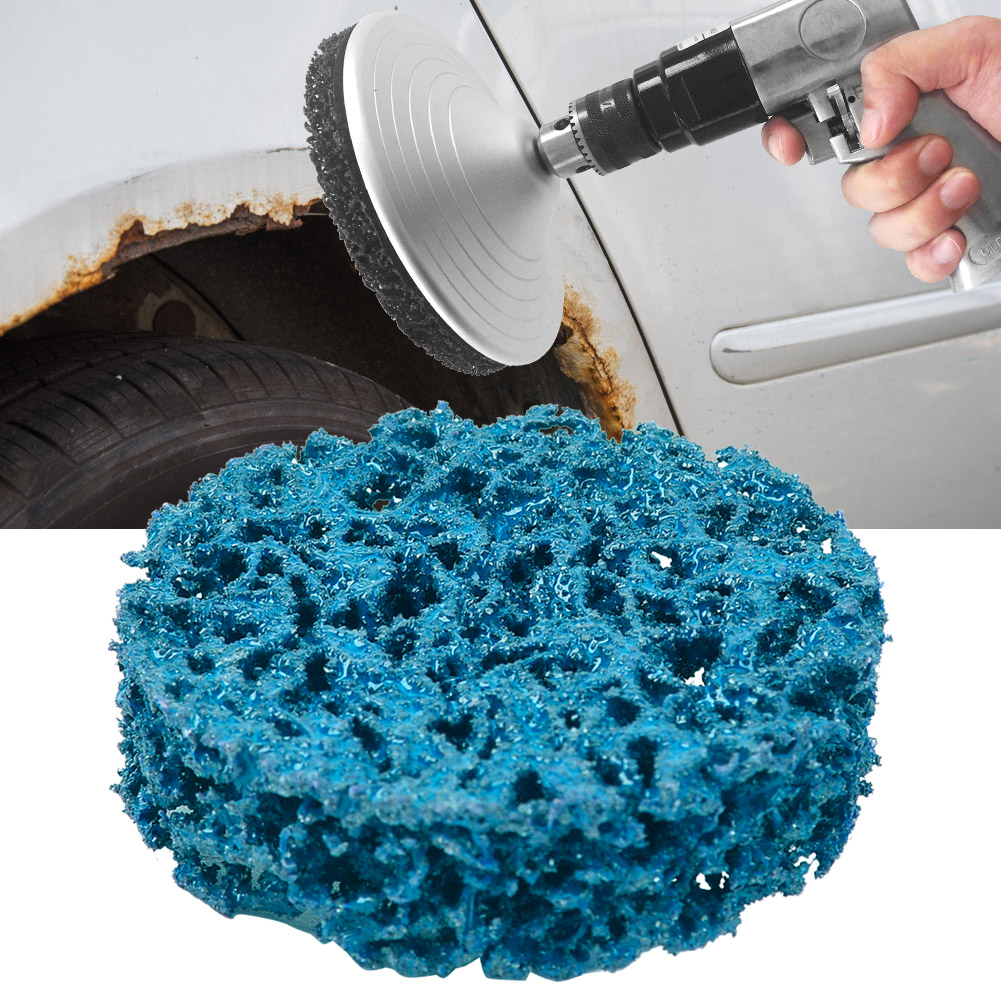 Zoll (50 Mm) Polypropylen-streifenpolierpad, Schleifpad Mit Rollenverschluss, Rost- Und Farbentferner (blau)