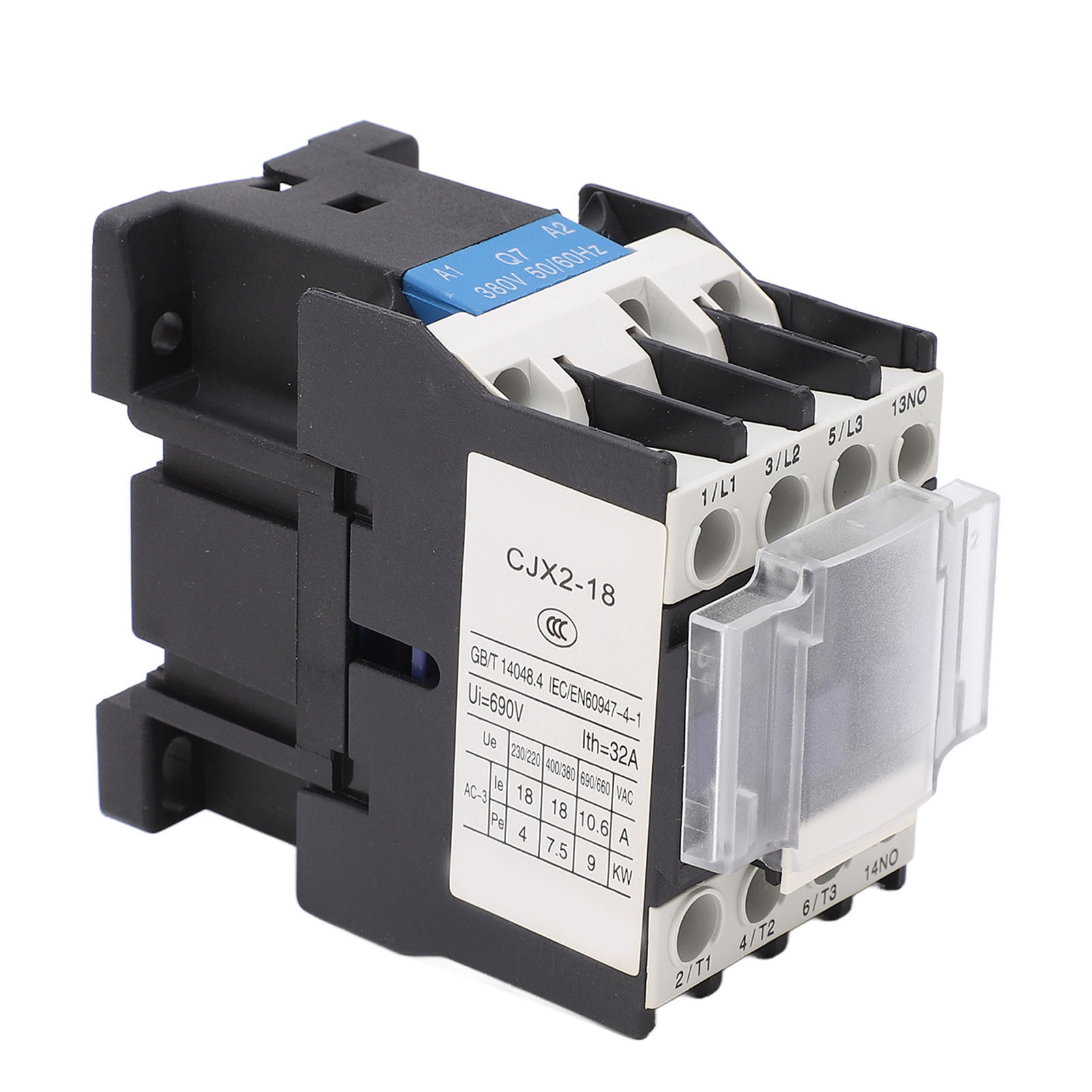Wechselstromschütz, Flammhemmend Beschichtetes Abs-gehäuse, Verdickte Silberkontakte, Elektromotorschütz 380 V 18 A