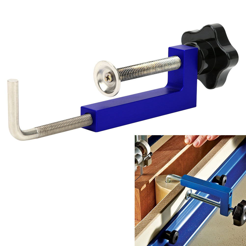 Feststehende Holzbearbeitungszange, Verstellbare Schraubzwinge, Industriebedarf, Handwerkzeug (blau)