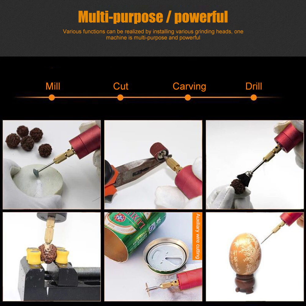 Diy-handbohrmaschine, Mini-elektrobohrmaschine, Diy-schleif-, Polier- Und Graviermaschinen-set
