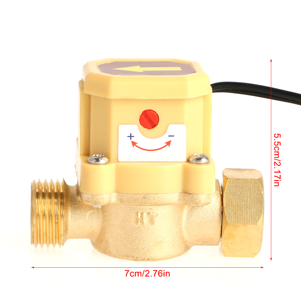 1 Stück Messing-pumpendruckregler, Wasserdurchflusssensorschalter, G1/2-innengewinde