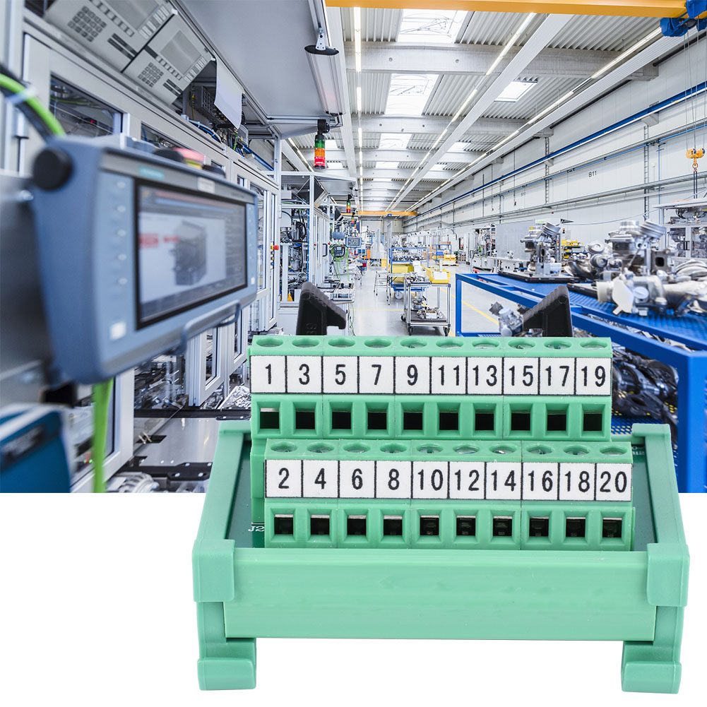 Klemmenblock Für Sps-modul Idc-20p, 35-mm-din-schienenverdrahtung, Stromversorgung