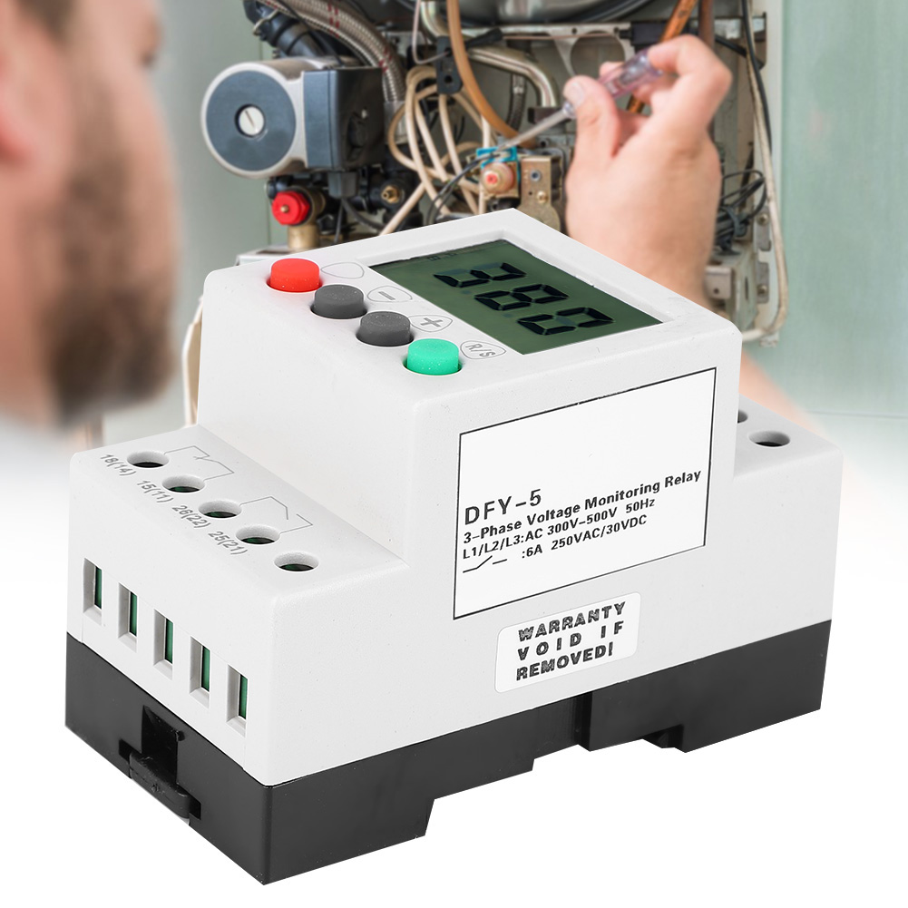 Dfy-5 Lcd-display Unterspannungsschutz Phasenfolgeschutz 3-phasen-spannungsüberwachungsrelais
