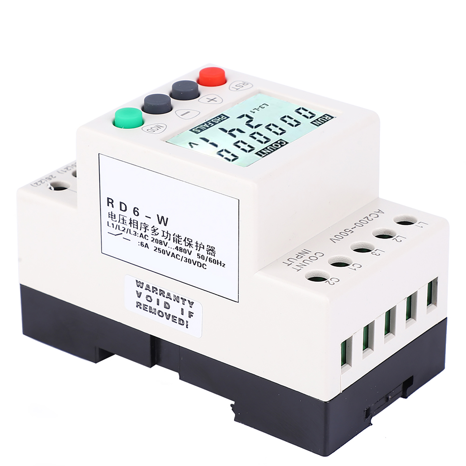 Rd6-w Lcd-display Mit Unterspannungsschutz, Phasenfolgeschutz Und 3-phasen-spannungsüberwachungsrelais