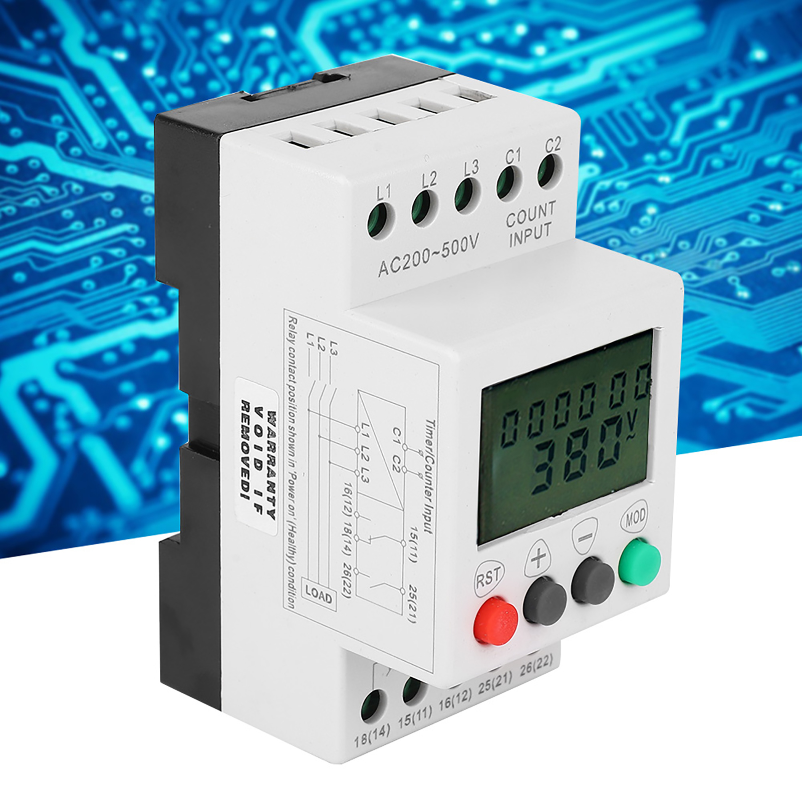 Jfy-5-1 Phasenausfallschutzschalter Mit Lcd-anzeige, Über- Und Unterspannungsschutz Und 3-phasen-spannungsüberwachungsrelais