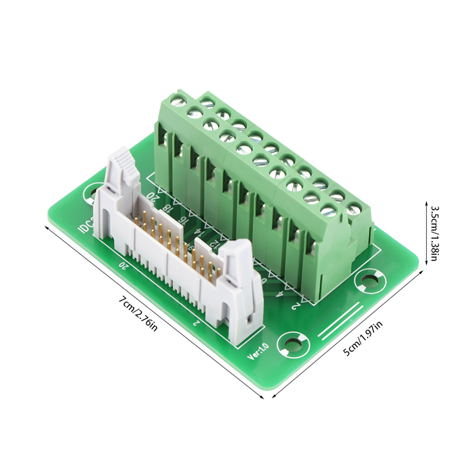 Idc20p 20-poliger Stiftleisten-breakout-board-anschluss Für Sps-anschluss Mit Halterung