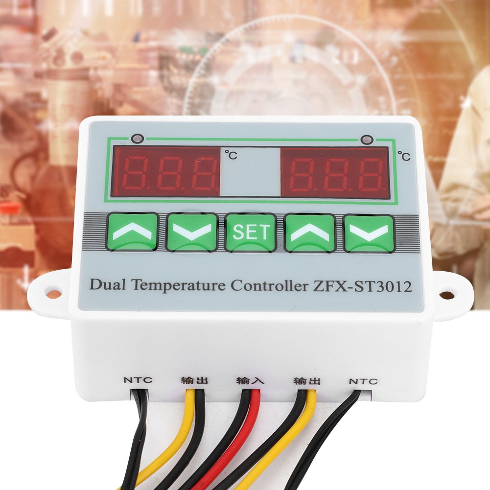Zfx-st3012 Intelligenter Digitaler Temperaturregler Mit Doppelanzeige, Elektronischer Mikrocomputer-thermostat (24v)