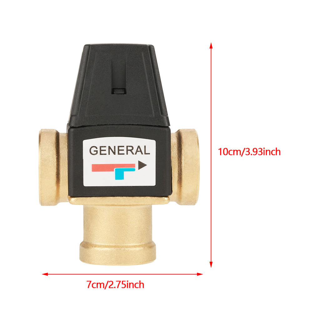 Thermostatisches 3-wege-mischventil Aus Messing Mit Dn20-innengewinde Für Solarwarmwasserbereiter