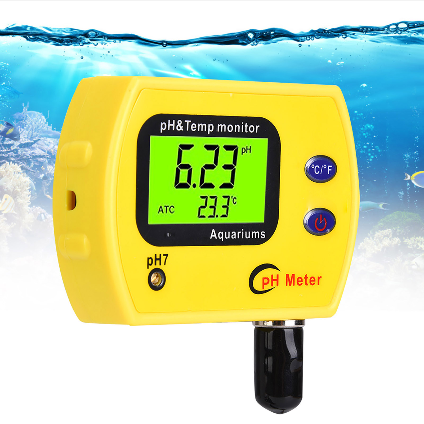 Tragbares 2-in-1-hochpräzisions-temperatur- Und Ph-meter Zur Wasserqualitätsanalyse, 220 V, Eu-stecker