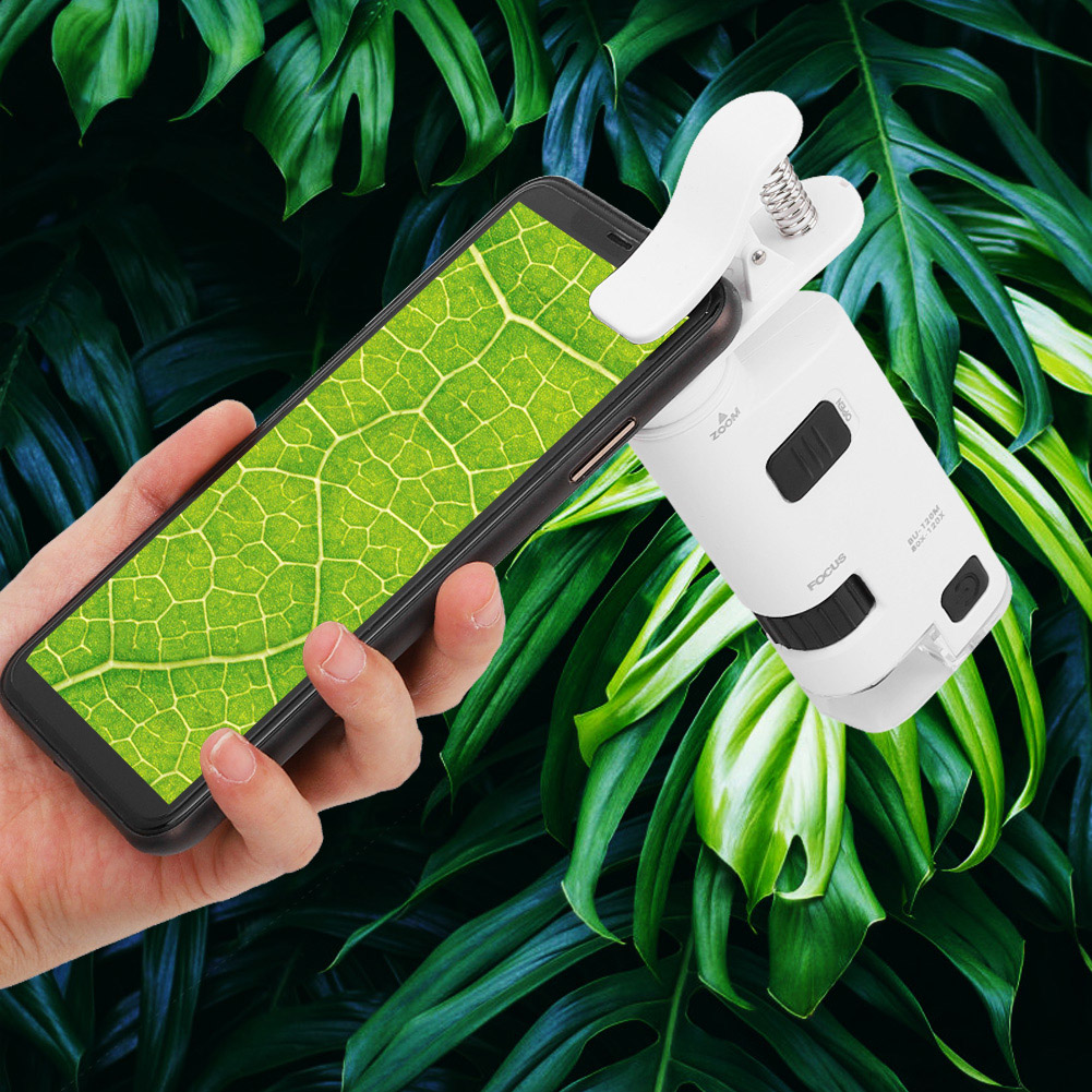 80-120-fache Vergrößerung, Verstellbares Led-handymikroskop, Mini-smartphone-linsenvergrößerung, Vergrößerungshalterung