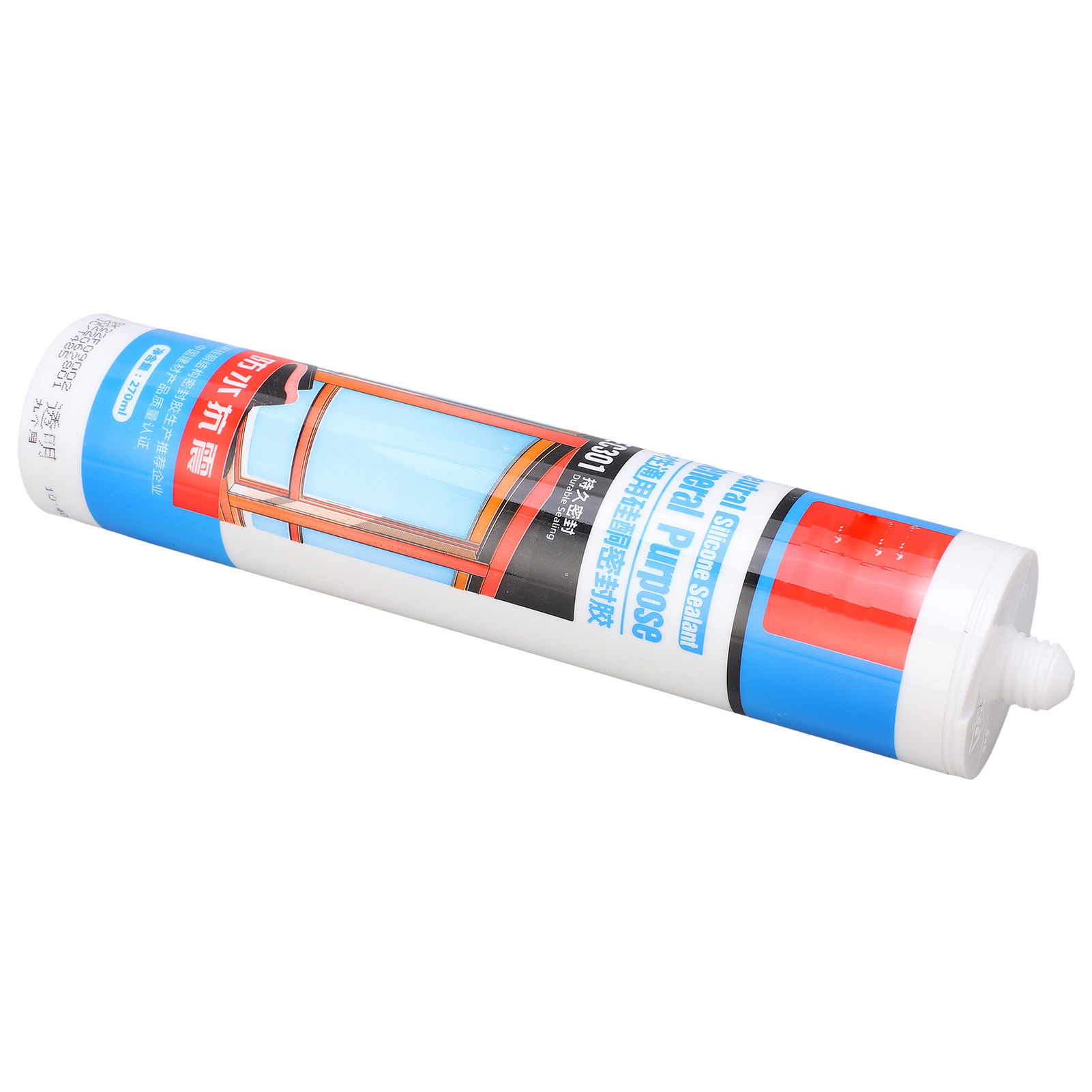 Silikondichtstoff, Wasserdicht, Schlagfest, Transparent, Glaskleber Für Dekorative Zwecke, 270 Ml