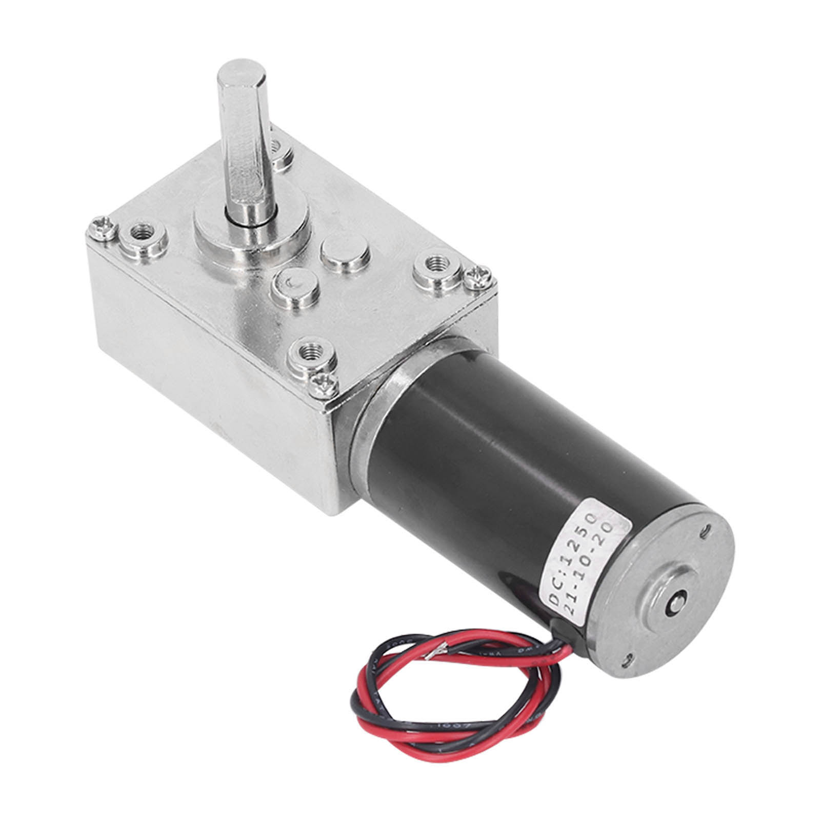 Kleiner Gleichstrom-getriebemotor, 18 W, Hohes Drehmoment, Reversibler Schneckengetriebemotor Mit Selbsthemmung, 12 V Dc, 0–300 U/min