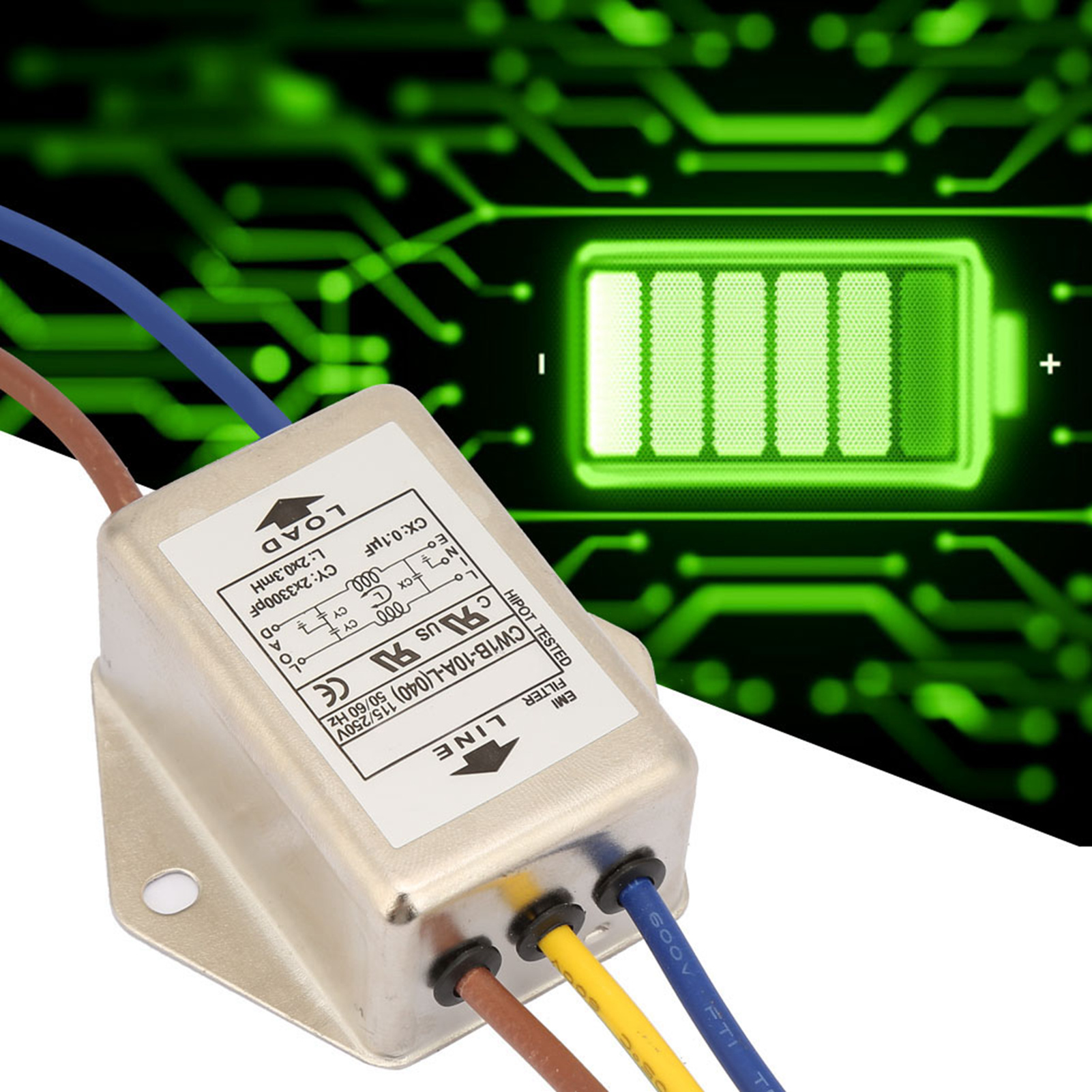 Cw1b‐10a L(040) Einphasenfilter Emi-netzfilter 125/250 V