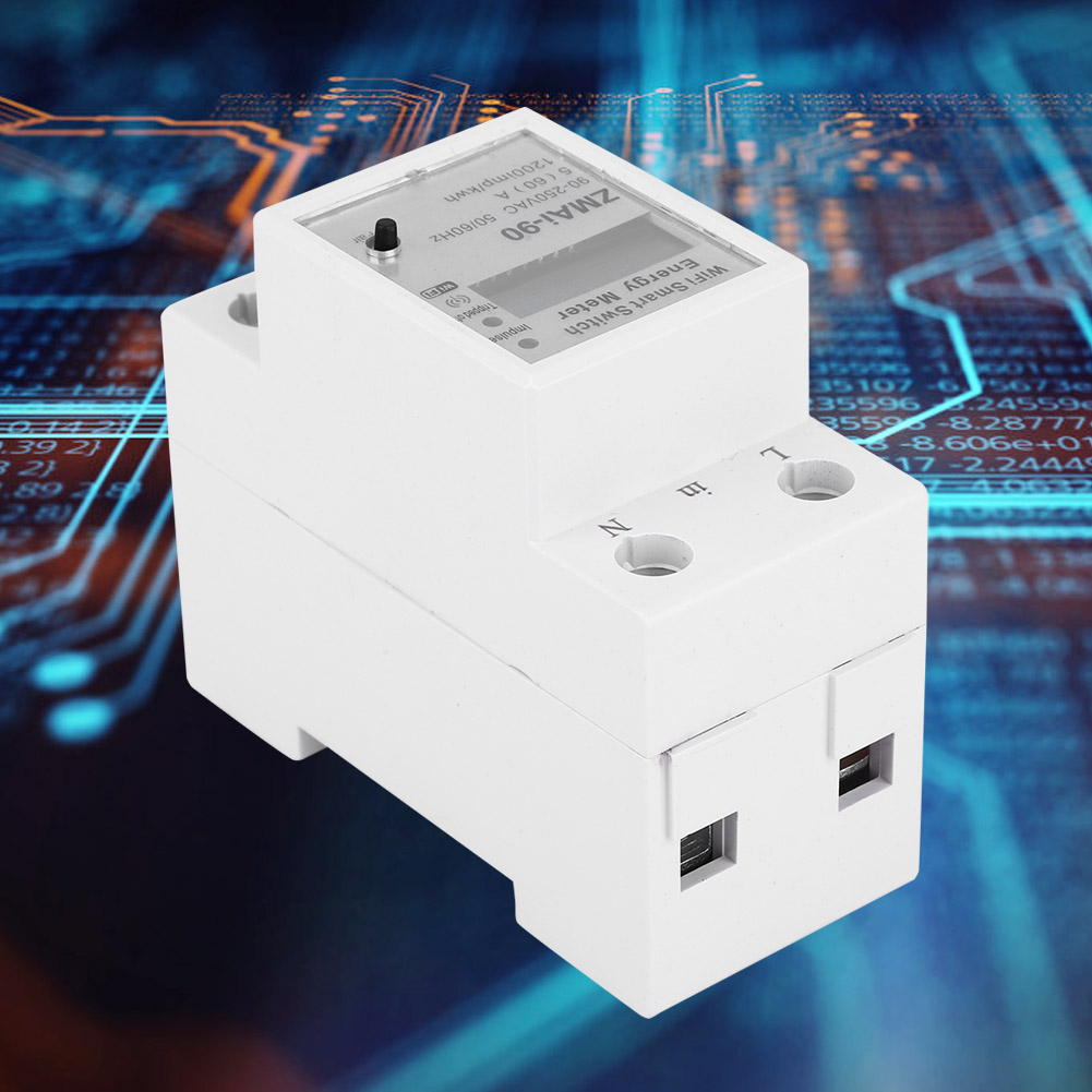 Zmai-90 Wlan-fernbedienung Mit Digitalem Lcd-zählerschalter, Einphasiger Energiezähler 90–250 V, 60 A