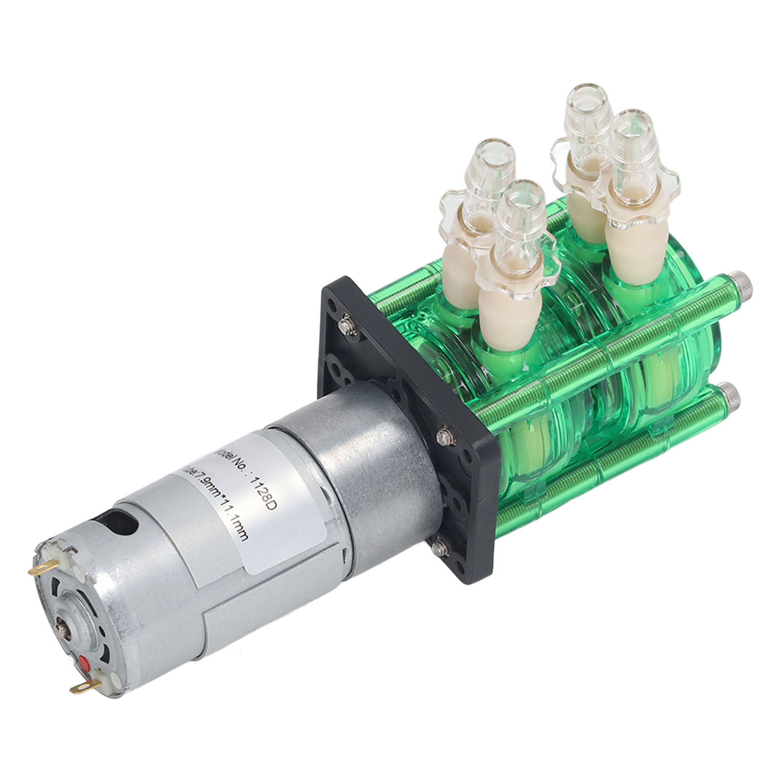Doppelkopf-schlauchpumpe, Grünes Gehäuse, Gelber Schlauch, Hohe Förderleistung, Korrosionsbeständig, Wasserpumpe, 700 Ml/min, 24 V Dc, 600 Ma