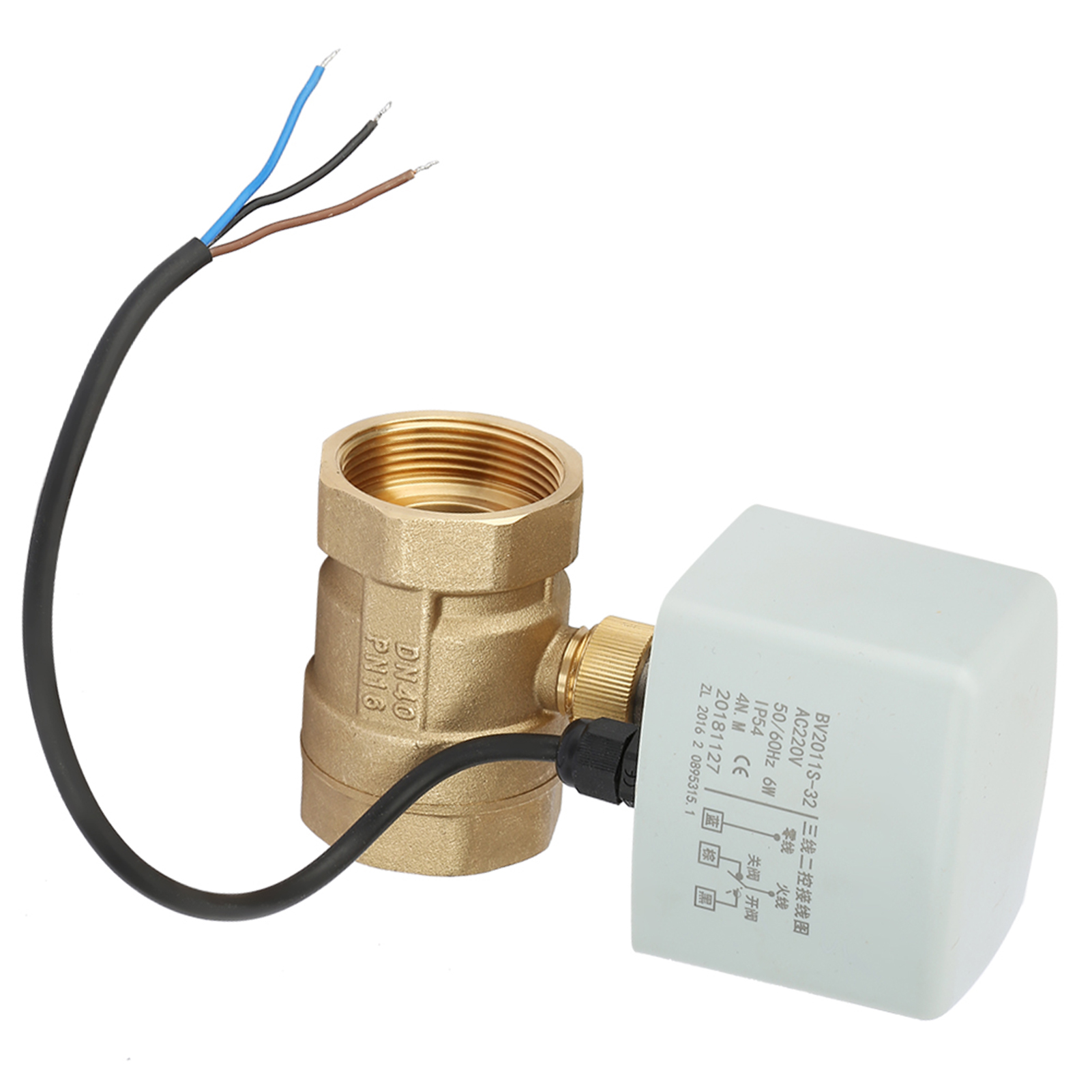Ac220v Dn40 1-1/2" 2-wege 3-adriges Elektrisches Motorisiertes Kugelventil Aus Messing
