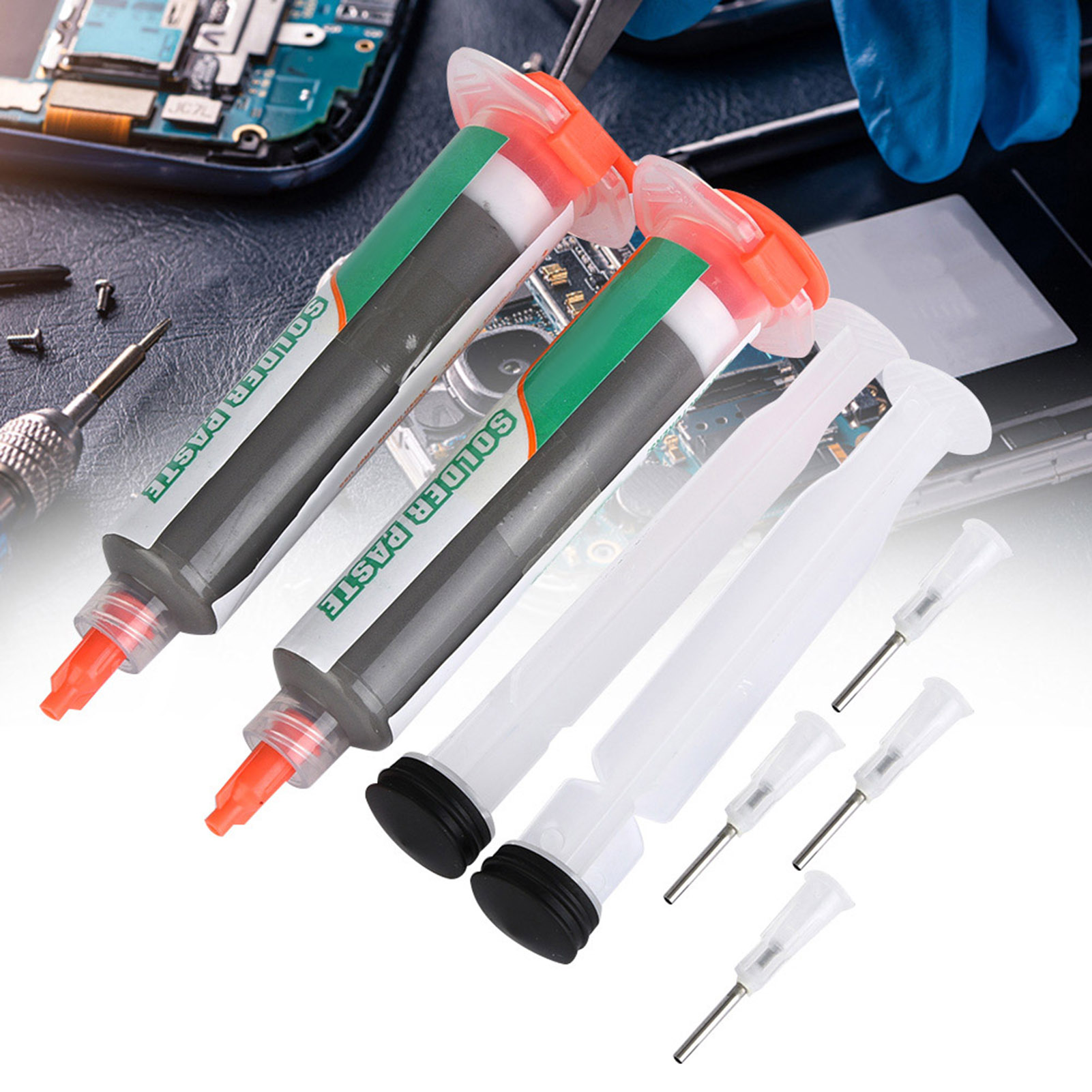 2 X 50-g-spritzen Mit Sicherer Lötpaste Sn42 Bi58 Für Die Reparatur Von Smd-leiterplatten.
