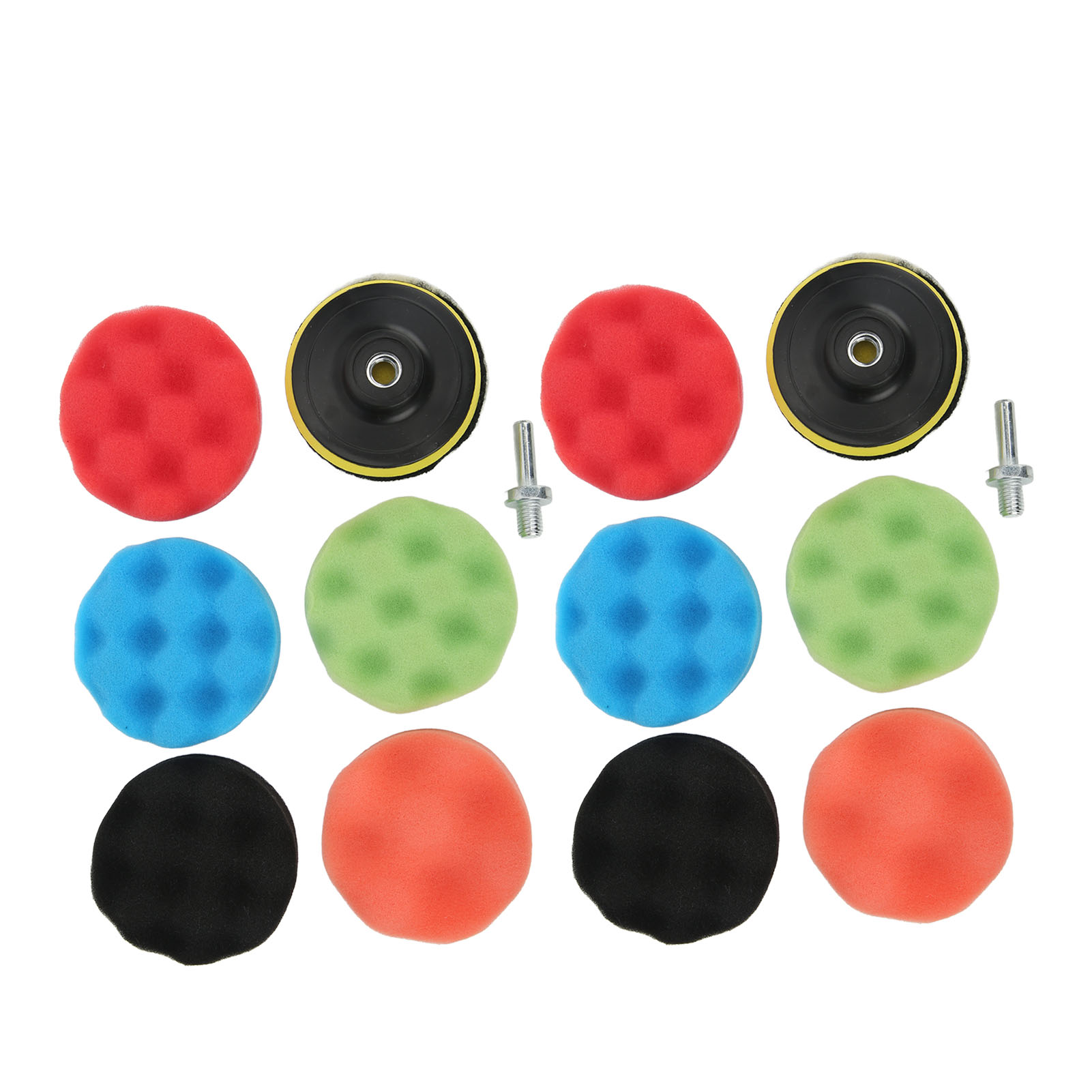Set Mit 2 Polierpads, 7,6 Cm, 5 Farben, Inklusive Verbindungsstange Für Kfz-bohrmaschinen