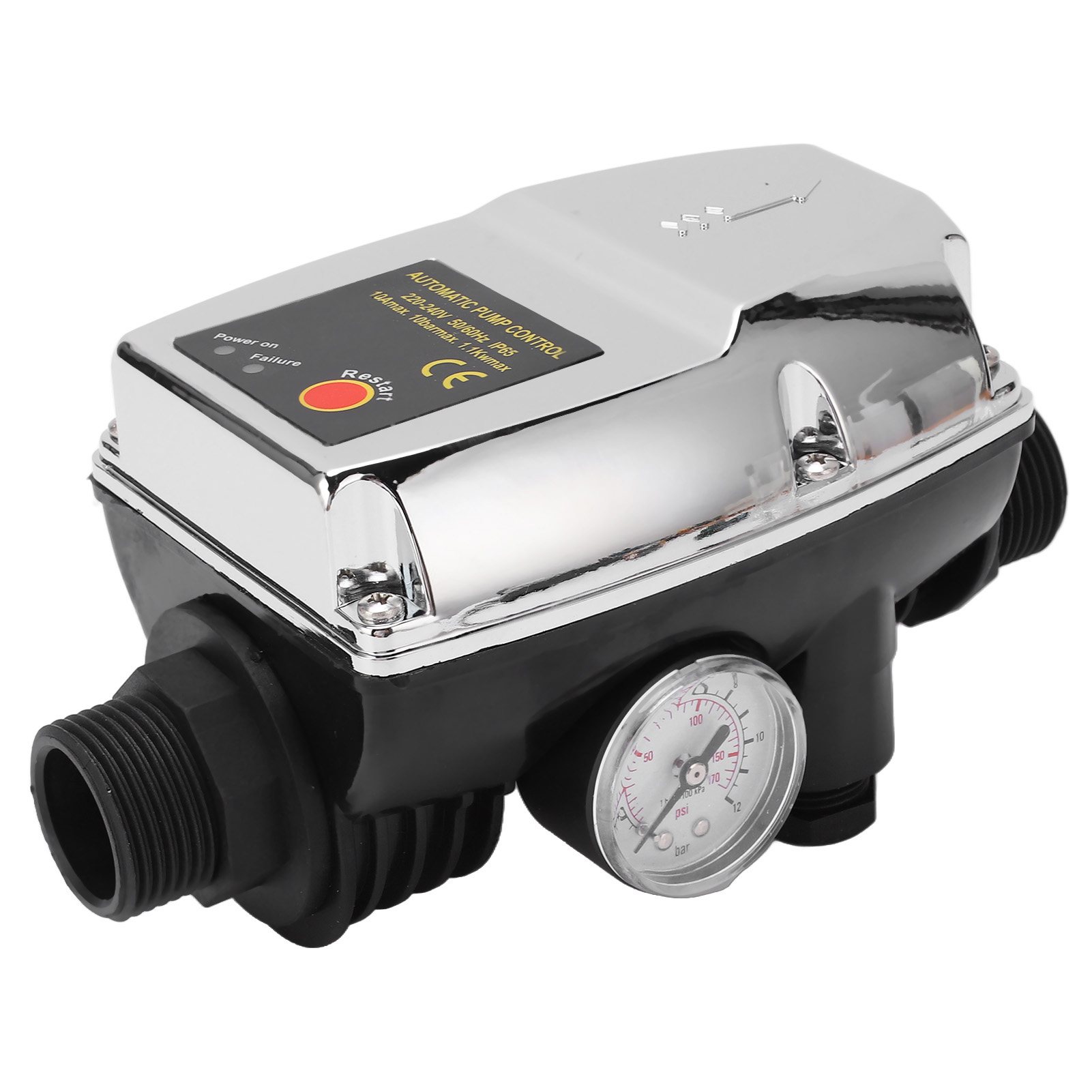 Wasserpumpensteuerung, Silbernes, Wasserdichtes Abs-gehäuse, Intelligenter Automatischer 10-a-druckschalter