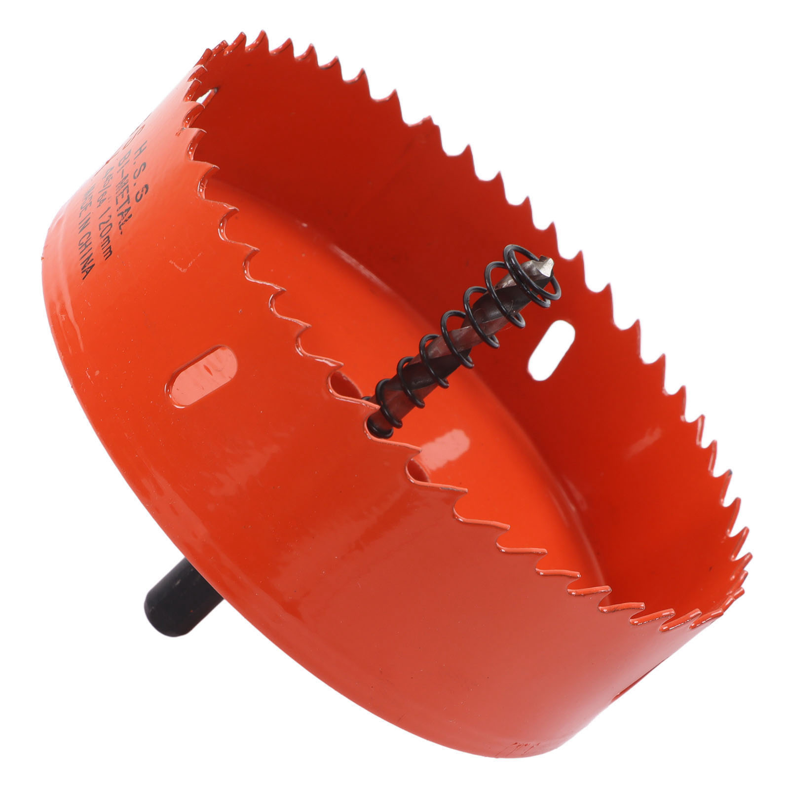 Bimetall-lochsägenaufsatz Aus Hochgeschwindigkeitsstahl Mit Zentrierbohrer Für Holz Und Kunststoff 4-45/64 Zoll (120 Mm)