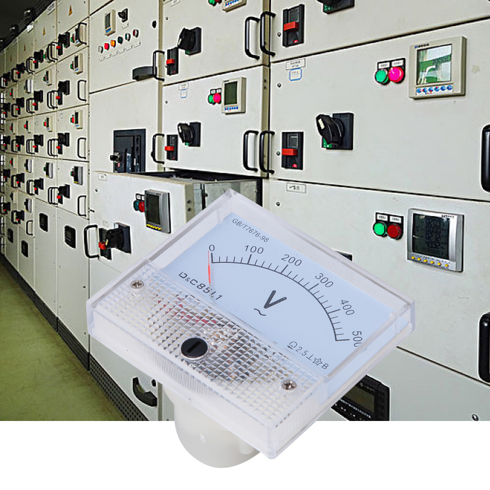Wechselstrom-zeigervoltmeter, Messbereich 0-500 V, Spannungsanzeige, Anzeige, Einbaumessgerät