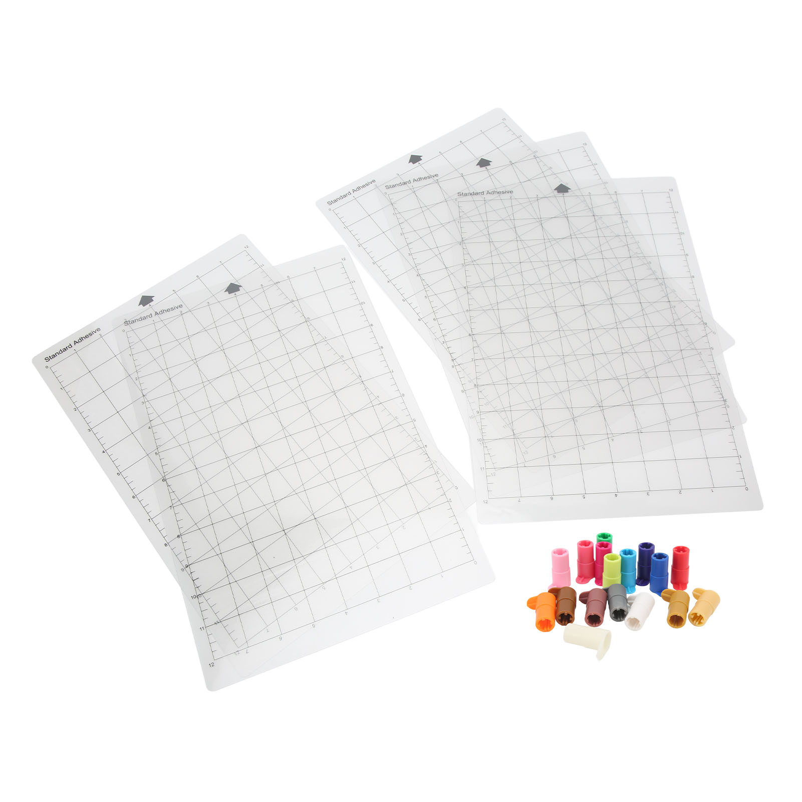 Schneidematten-stiftadapter-set, 5-teilig, Rutschfeste Und Selbstklebende Schneidematte Mit 17 Ersatzstiftadaptern