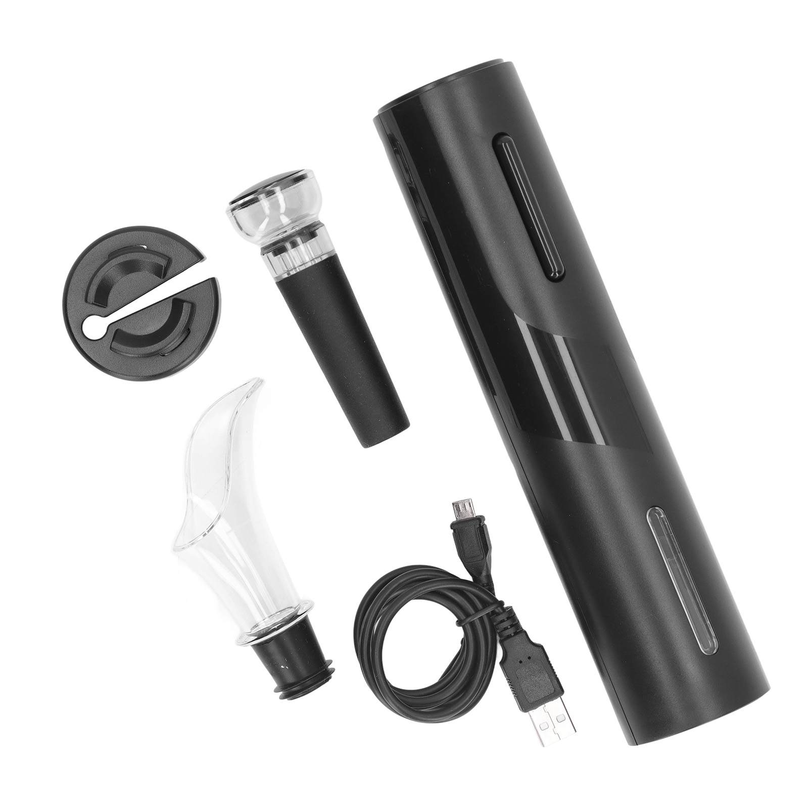 Automatisches Elektrisches Weinöffner-set Mit Weinausgießer, Vakuumpumpe, Korkenzieher Und Usb-ladegerät Für Partys, Küche Und Camping