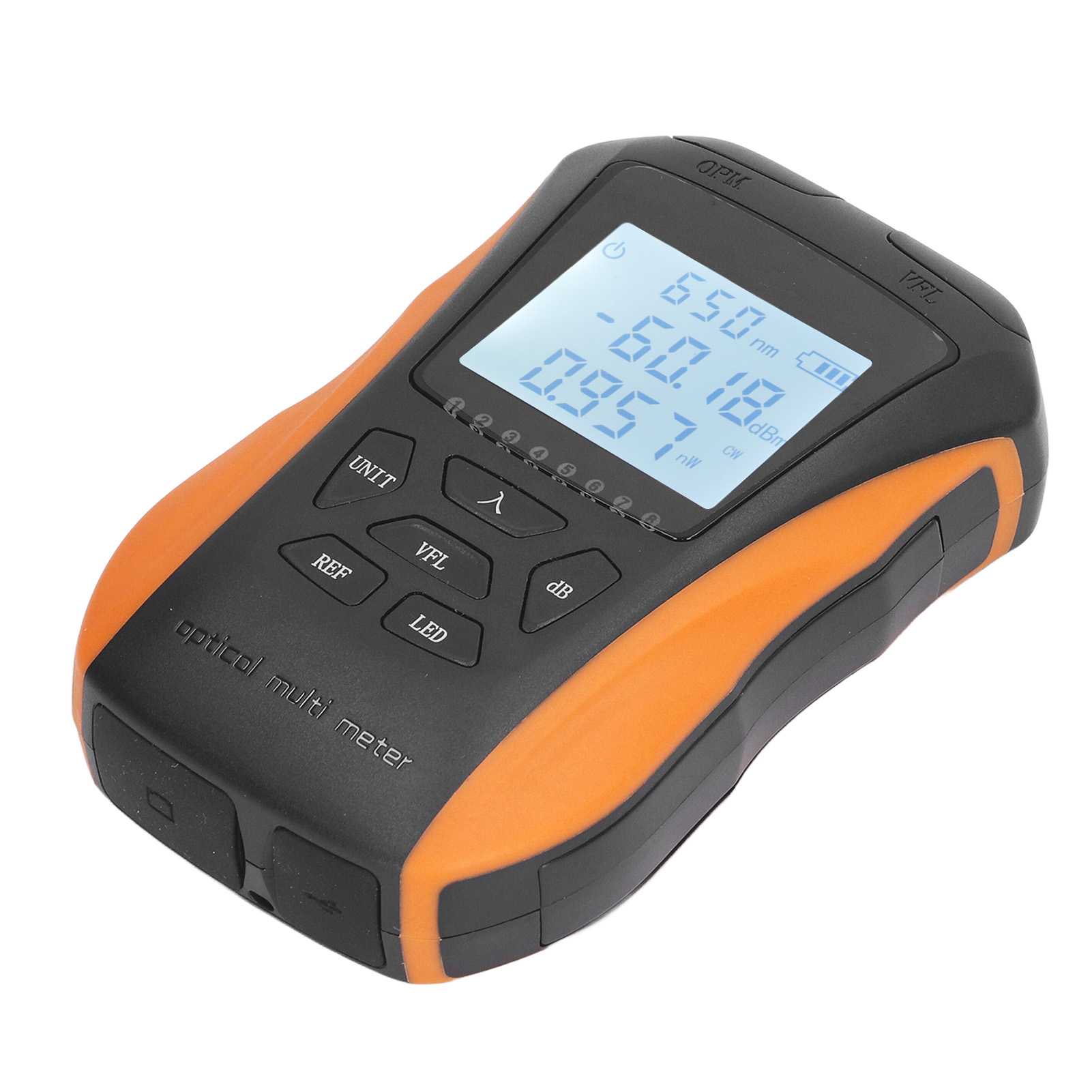 Optischer Leistungsmesser – -70 Bis +10 Dbm, Messbereich 15 Km, Rotes Licht, 200 M Rj45-anschluss, Optischer Leistungsmesser Mit Led-beleuchtung