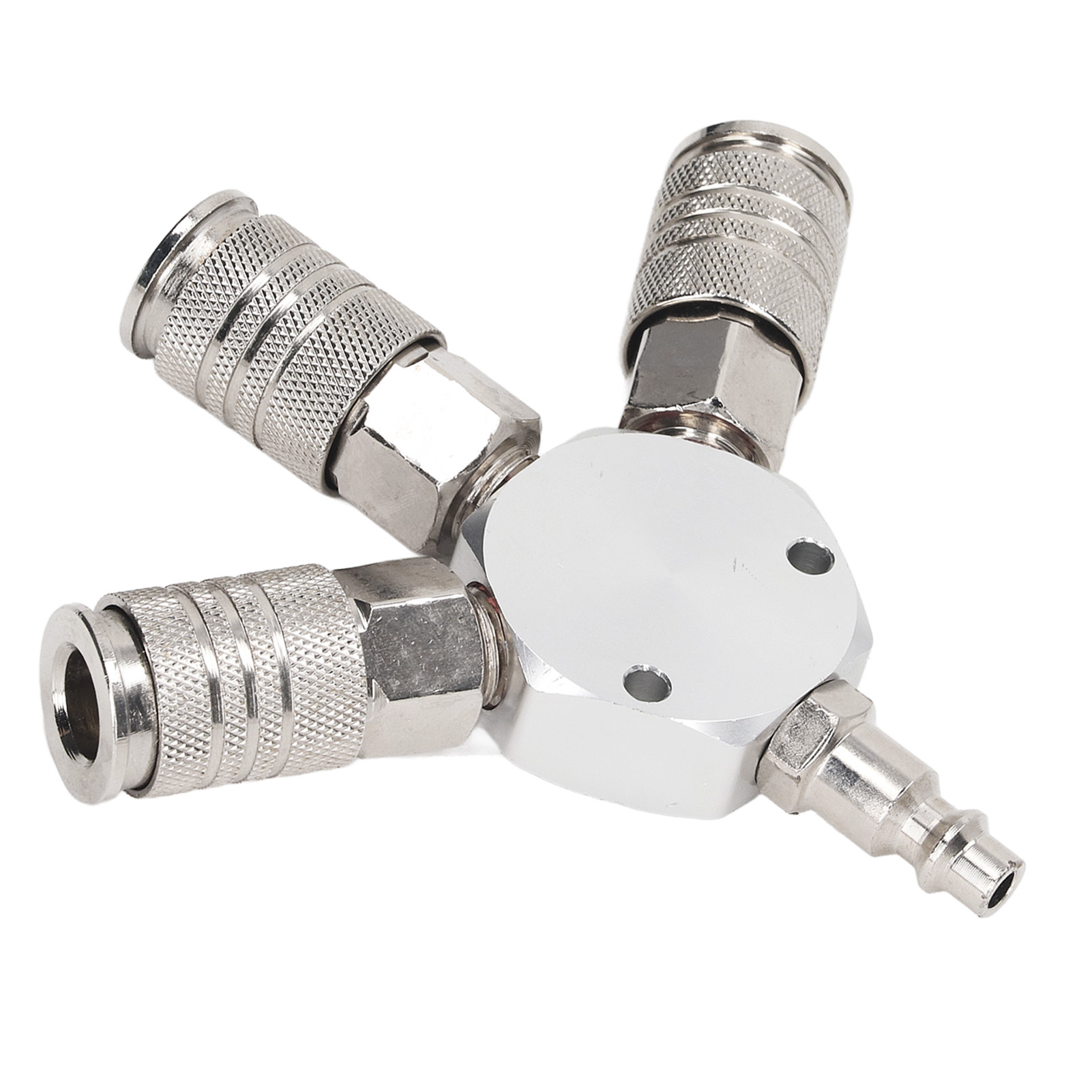 3-wege-luftverteiler Mit 1/4-zoll-npt-außengewinde, 3-wege-verteiler Aus Aluminiumlegierung, Pneumatischer Schraubanschluss Für Industrielle Anwendungen