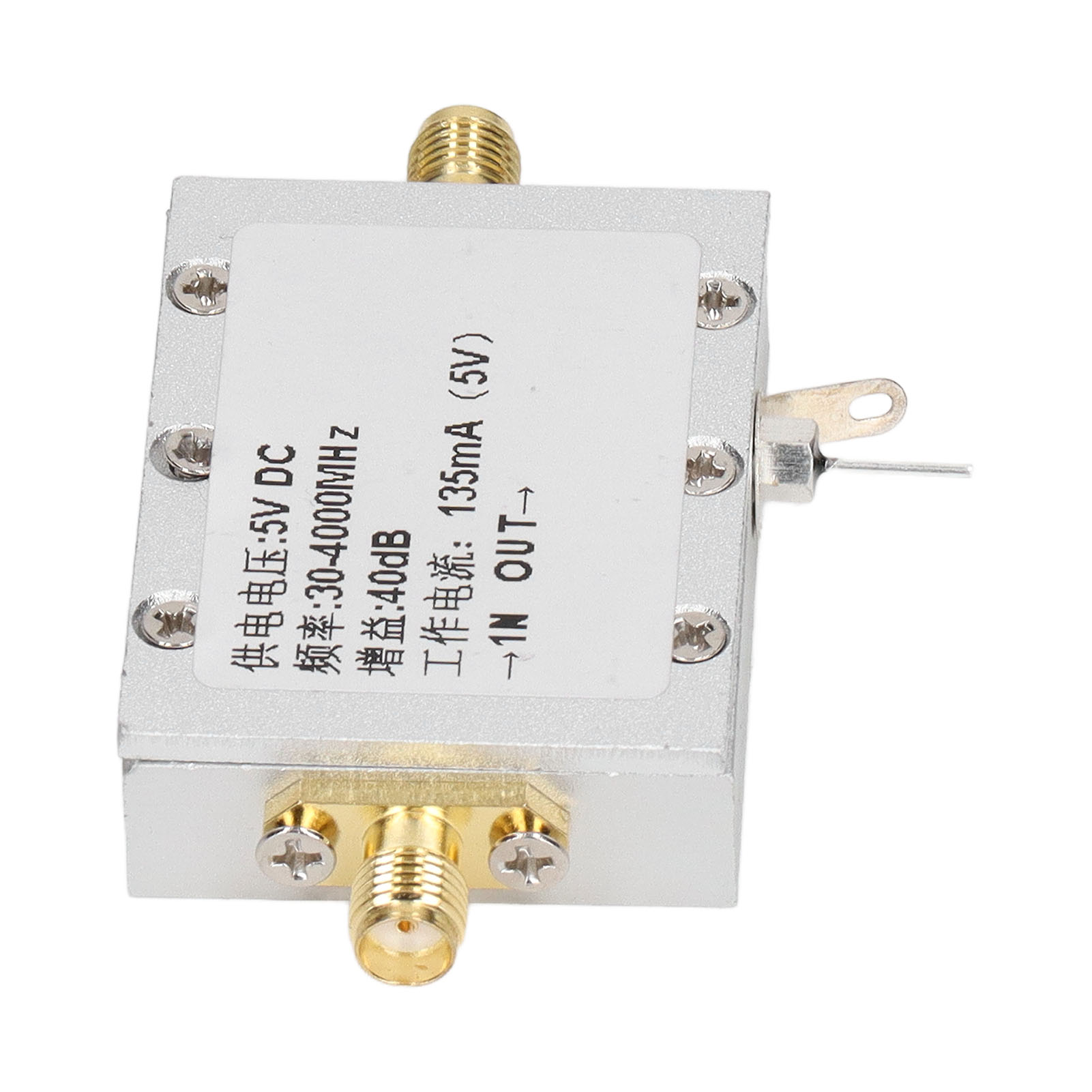 Hf-verstärkermodul 30–4000 Mhz, 40 Db, Aluminiumlegierung, Rauscharm, Für Fernbedienungsempfänger, 5 V Dc