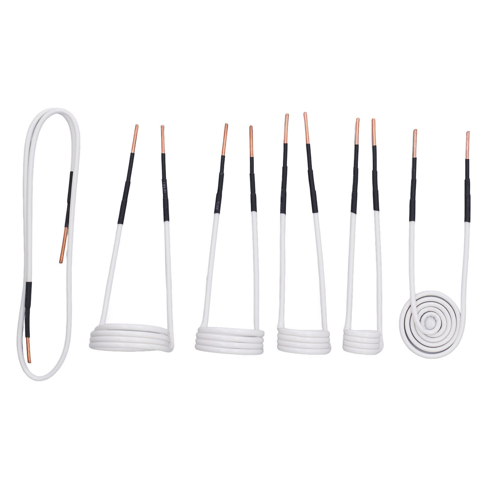 6-teiliges Induktionsheizspulen-set, 2,5 Mm Messingkern, 20, 30, 40, 50 Mm, Frei Formbare Flache Induktionsheizdrähte