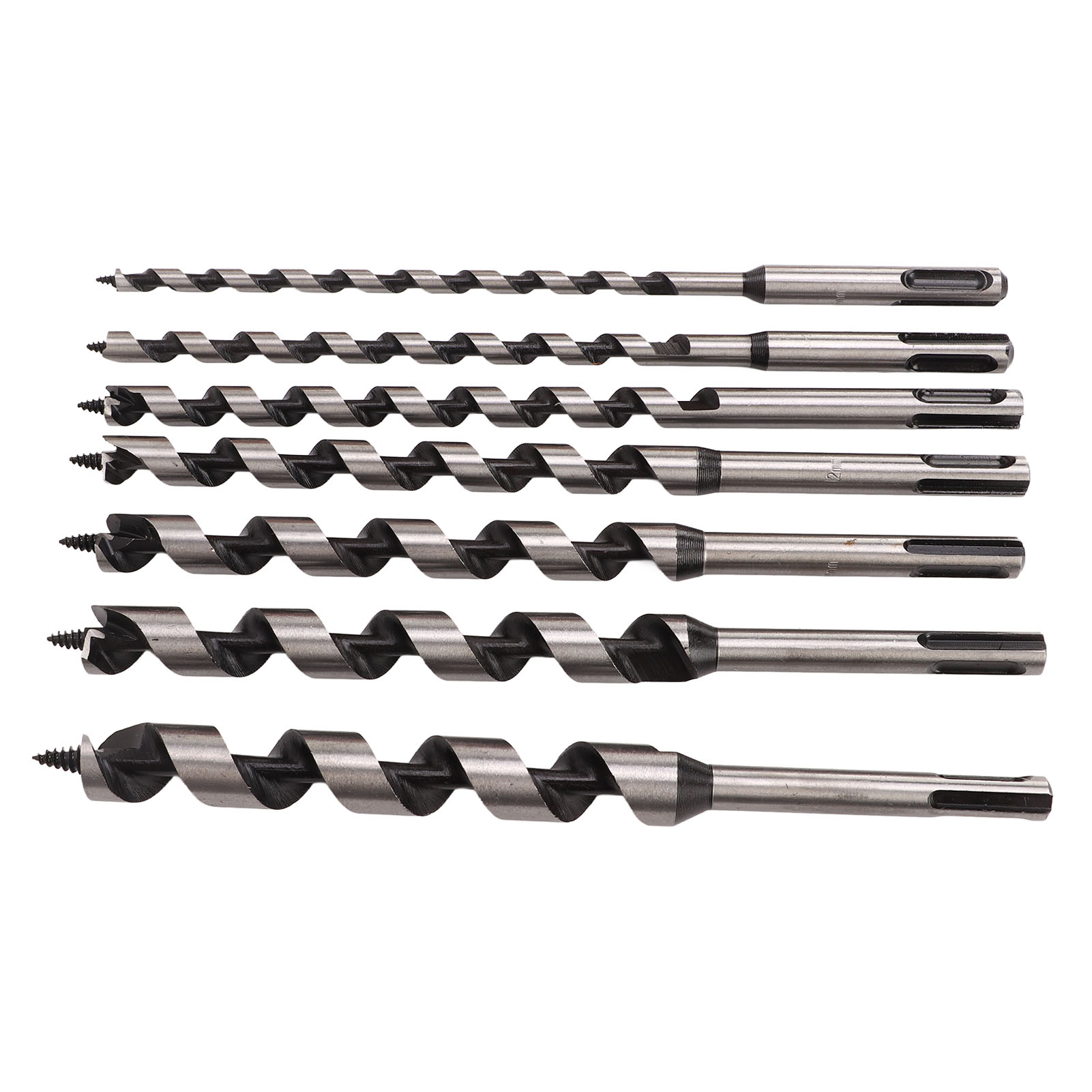 Set Mit 7 Kohlenstoff-holzbohrern, Bohrer Mit Verlängertem Sechskantschaft, Hochleistungsbohrer, Silbernes Set