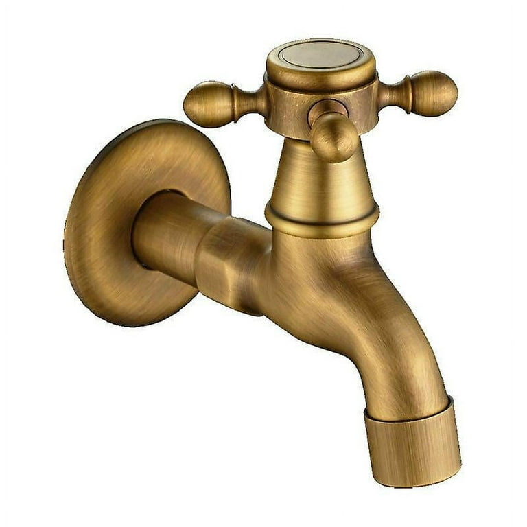 Robinet De Salle De Bain Mural En Bronze Antique, Robinet Pour Machine À Laver, Robinet De Jardin, Robinet De Salle De Bain, Style Extérieur
