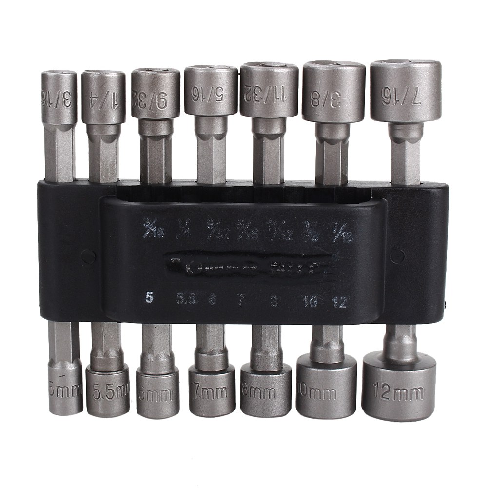 14-teiliges Set Mit Steckschlüsseleinsätzen Und Adaptern, Robust, Nicht Magnetisch, Sechskantschaft
