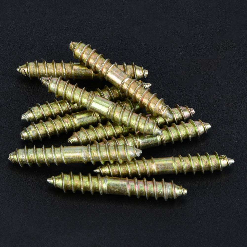 10 Stück 6 X 40 Mm Gewindebolzen, Doppelseitige Verbindungsschrauben Für Holzbearbeitung Und Möbel