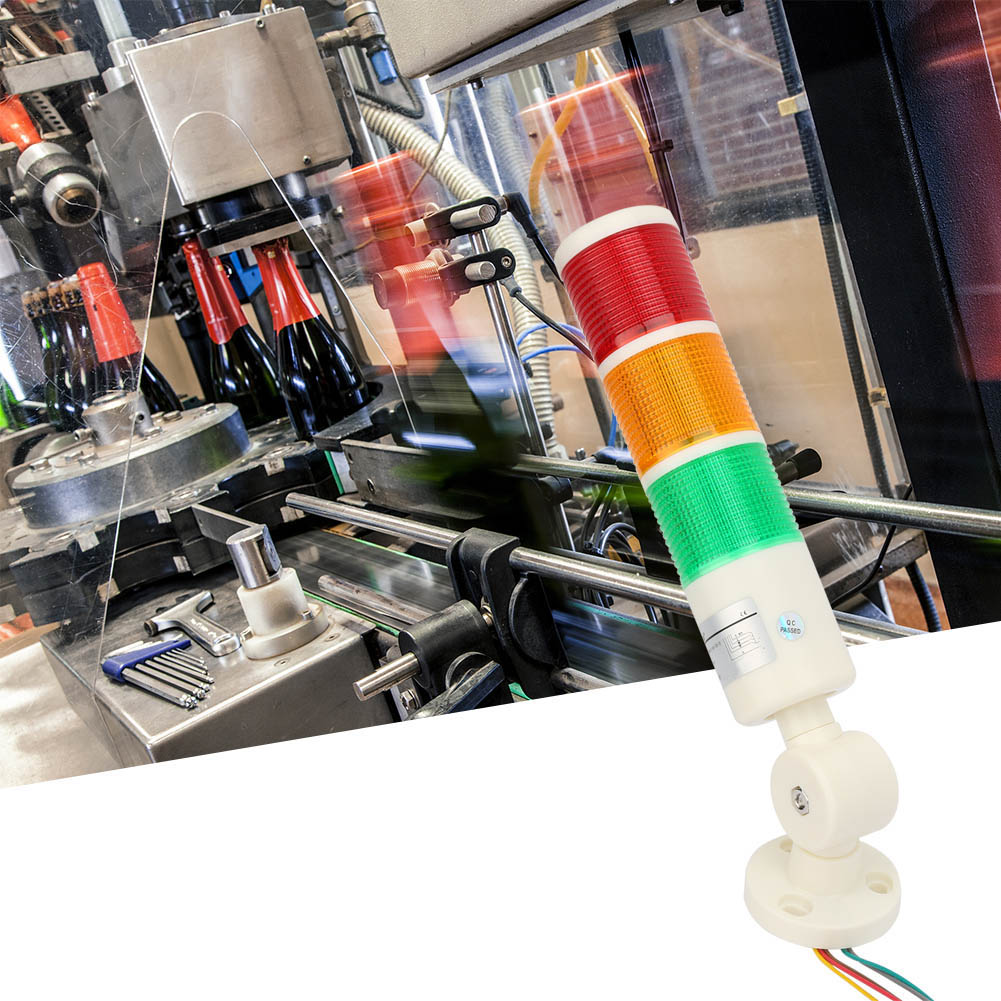 Rot/orange/grüne Led-warnleuchte Für Cnc-maschinen Mit Akustischem Signal Und Summer, 24 V Dc