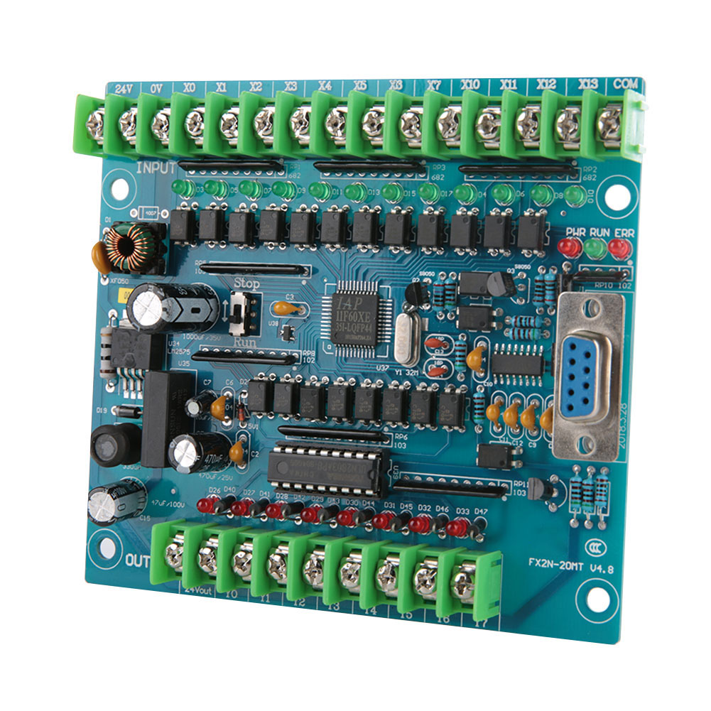 Industrielle Programmierbare Steuerplatine Fx2n-20mt, 12 Eingänge, 8 Ausgänge, 24 V, 0,5 A