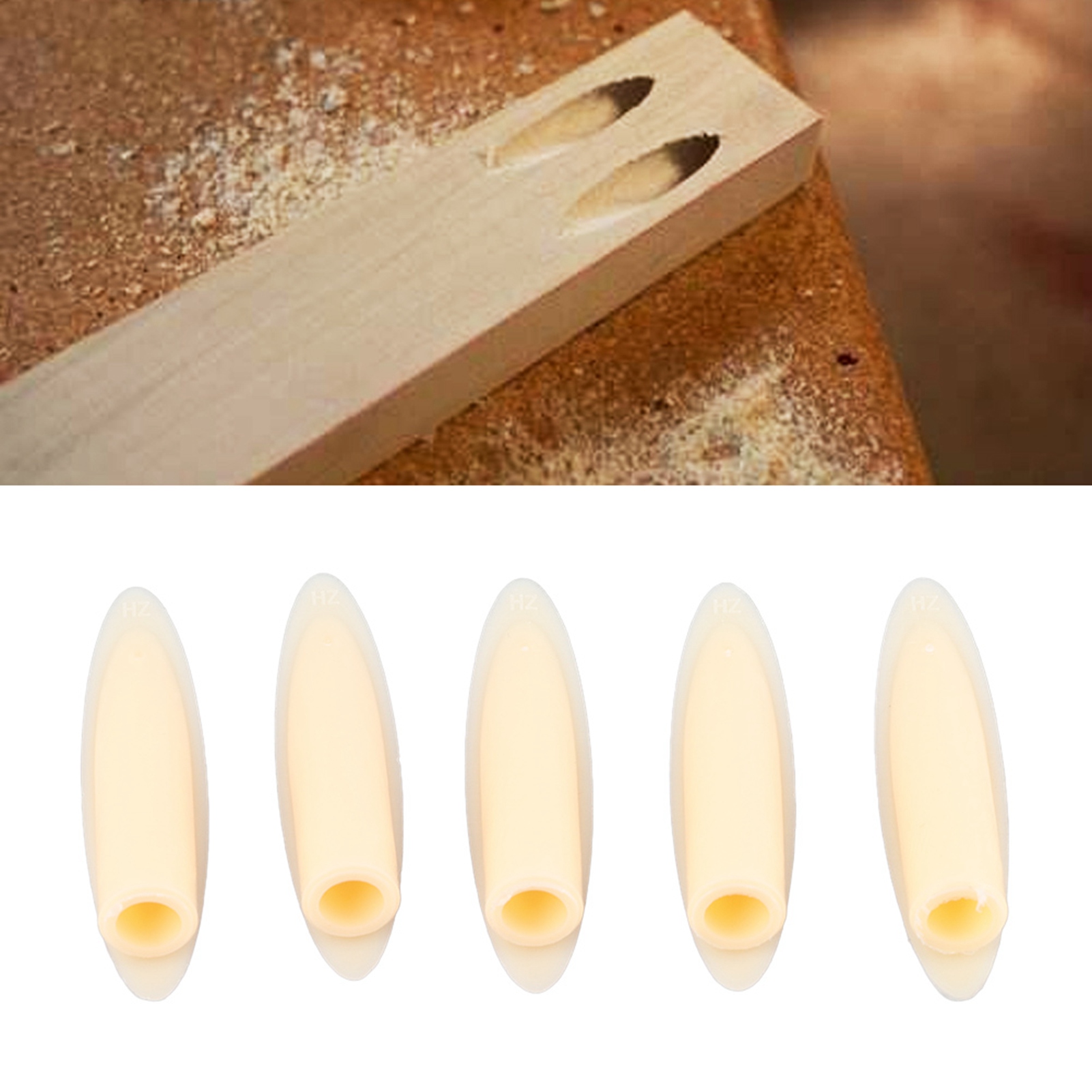 100 Stück 9,5 Mm Holzdübel Für Taschenlochbohrlehren, Zubehör Für Holzbearbeitungswerkzeuge (gelb)