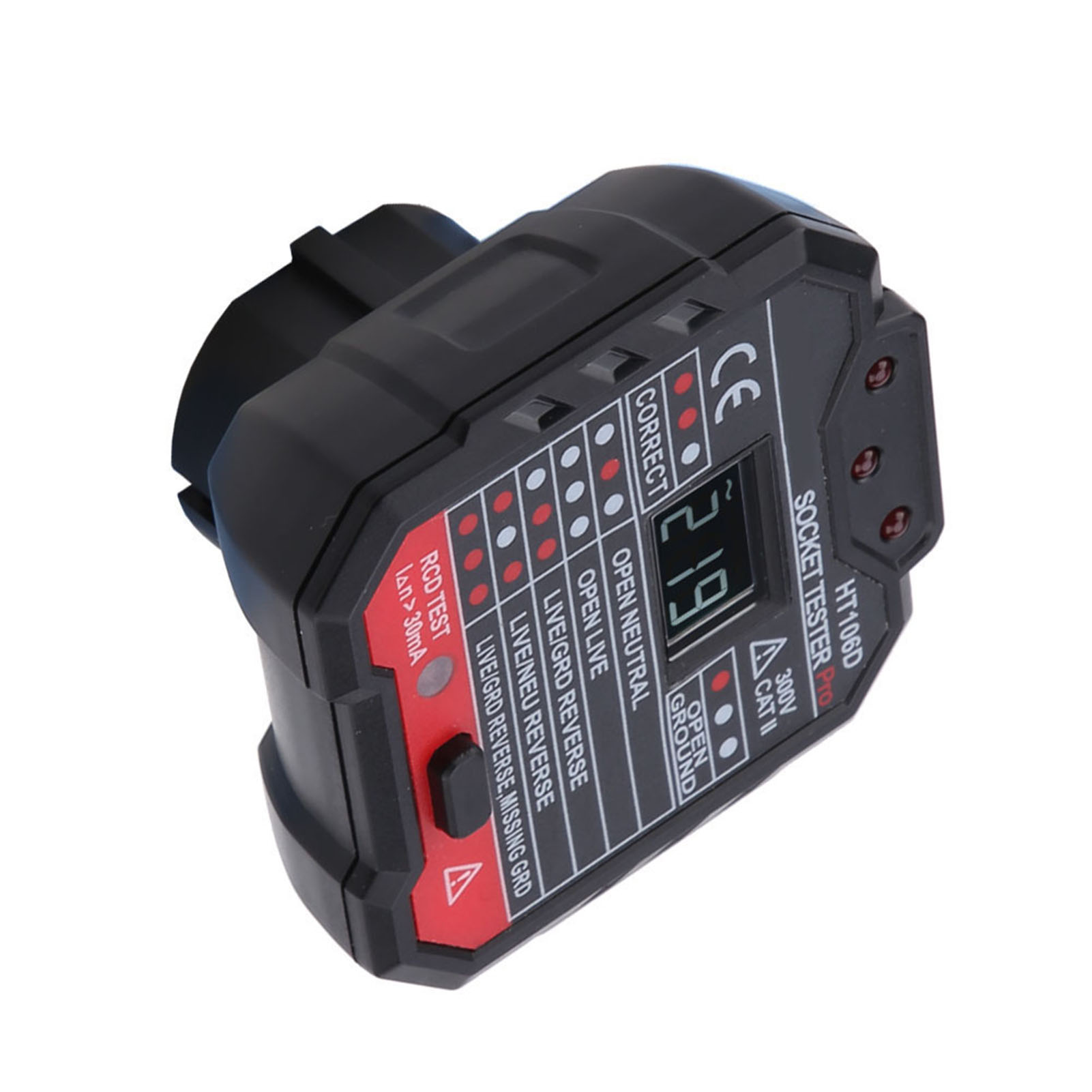 Ht106d Multifunktions-steckdosenprüfer, Netzfehlertester, Eu-stecker
