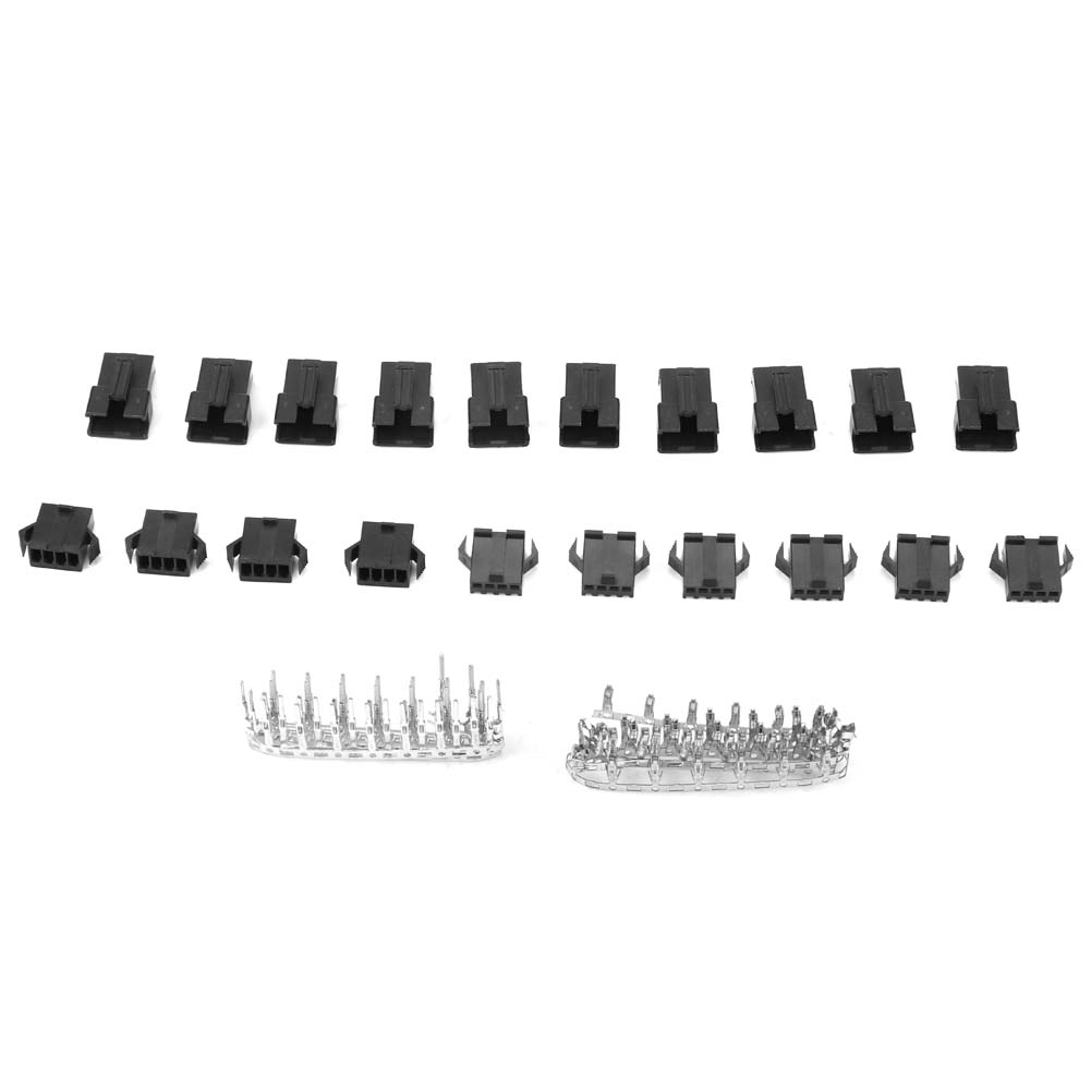 100 Stück Sm-steckverbinder, 4-polige Steckverbinder, Stecker, Buchsen, Jumperkabel, Stiftleistentreiber, Gehäusesatz