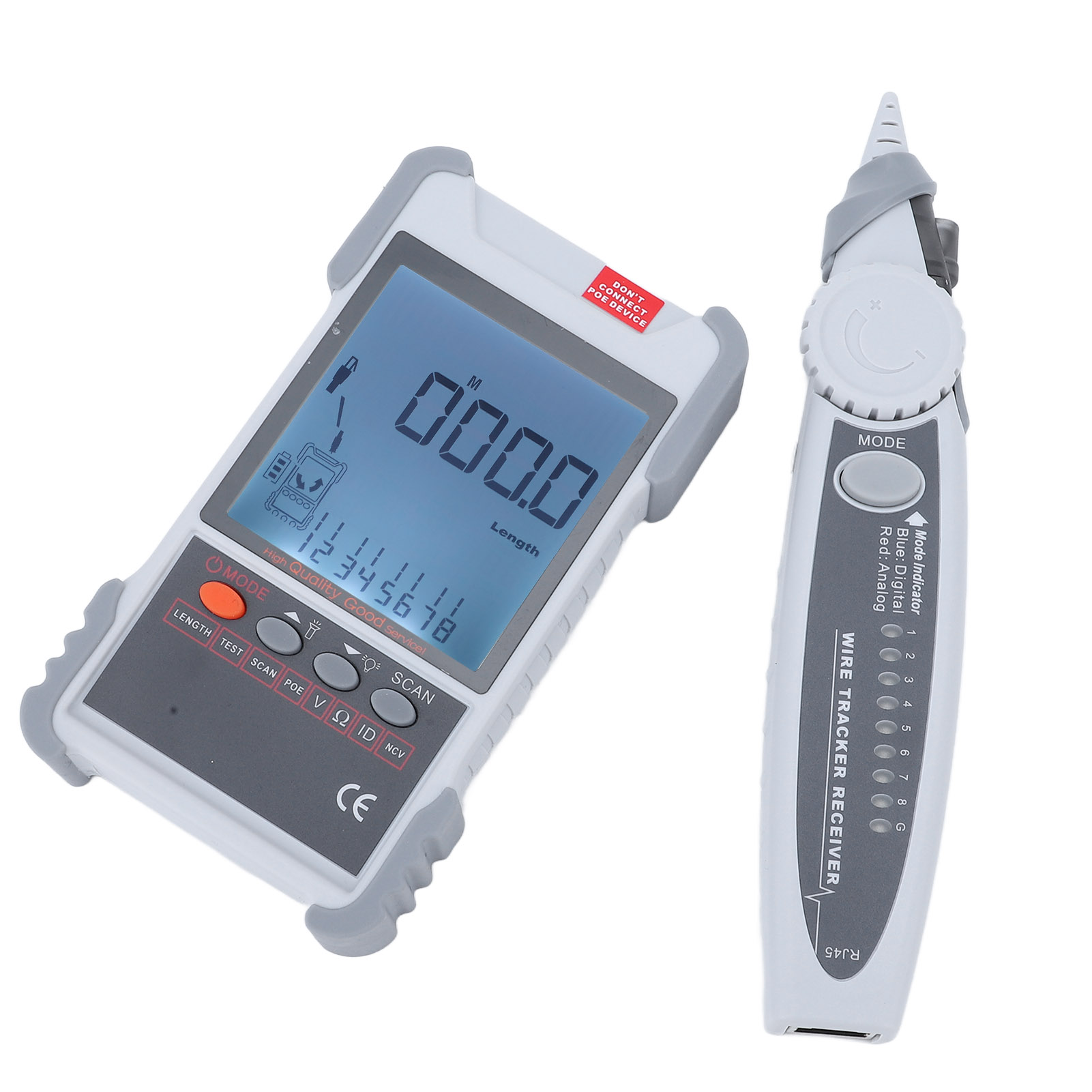 Lcd-netzwerktester, Multifunktionales Kabelsuchgerät Mit Multimeter Im Abs-gehäuse Für Wartungszwecke, Für Kabel Bis Zu 400 Meter Länge
