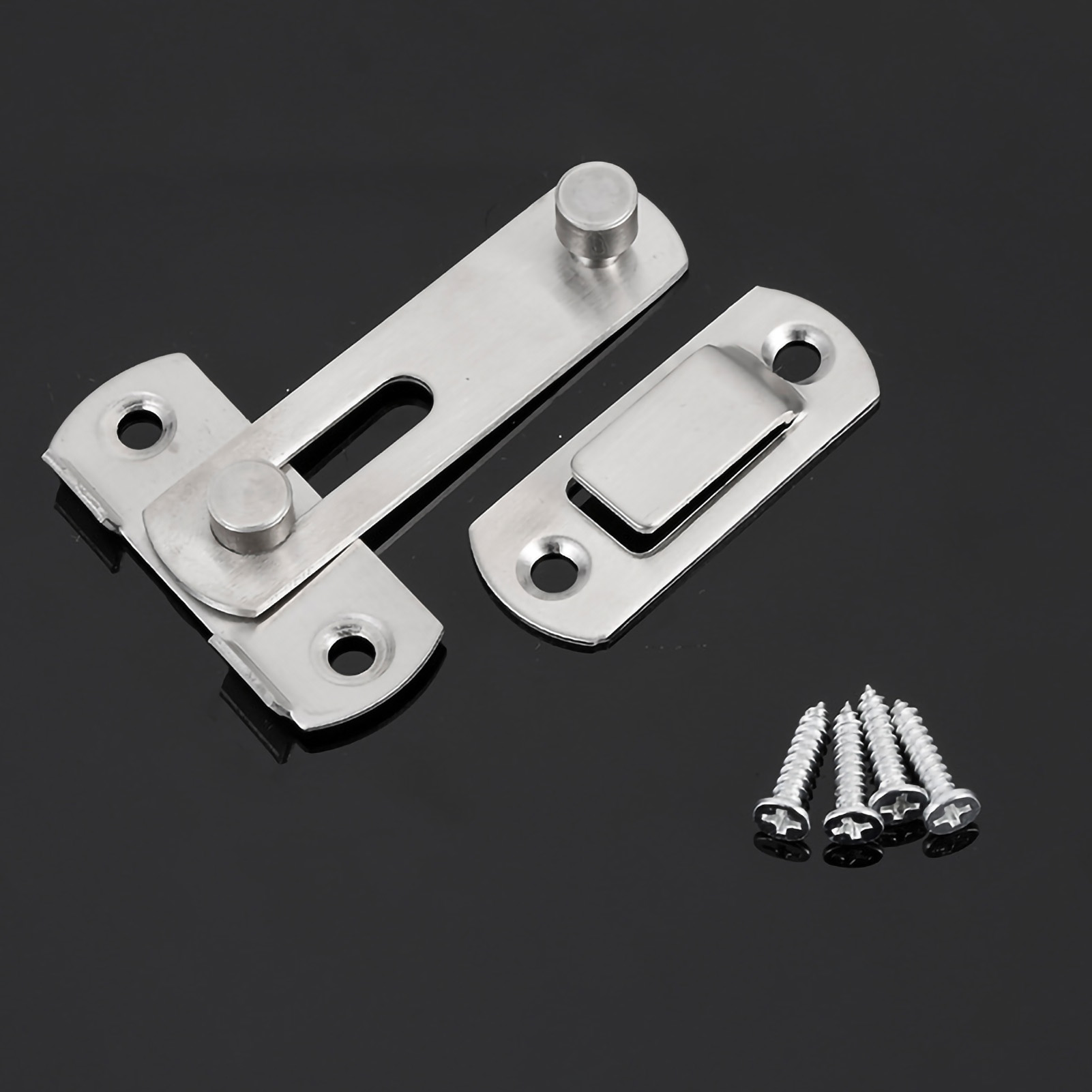 24-teiliges Set Aus Edelstahl-türriegeln Für Türsicherheit, Schieberiegel Für Haustiertüren, Fenster Und Schränke (7,6 Cm)