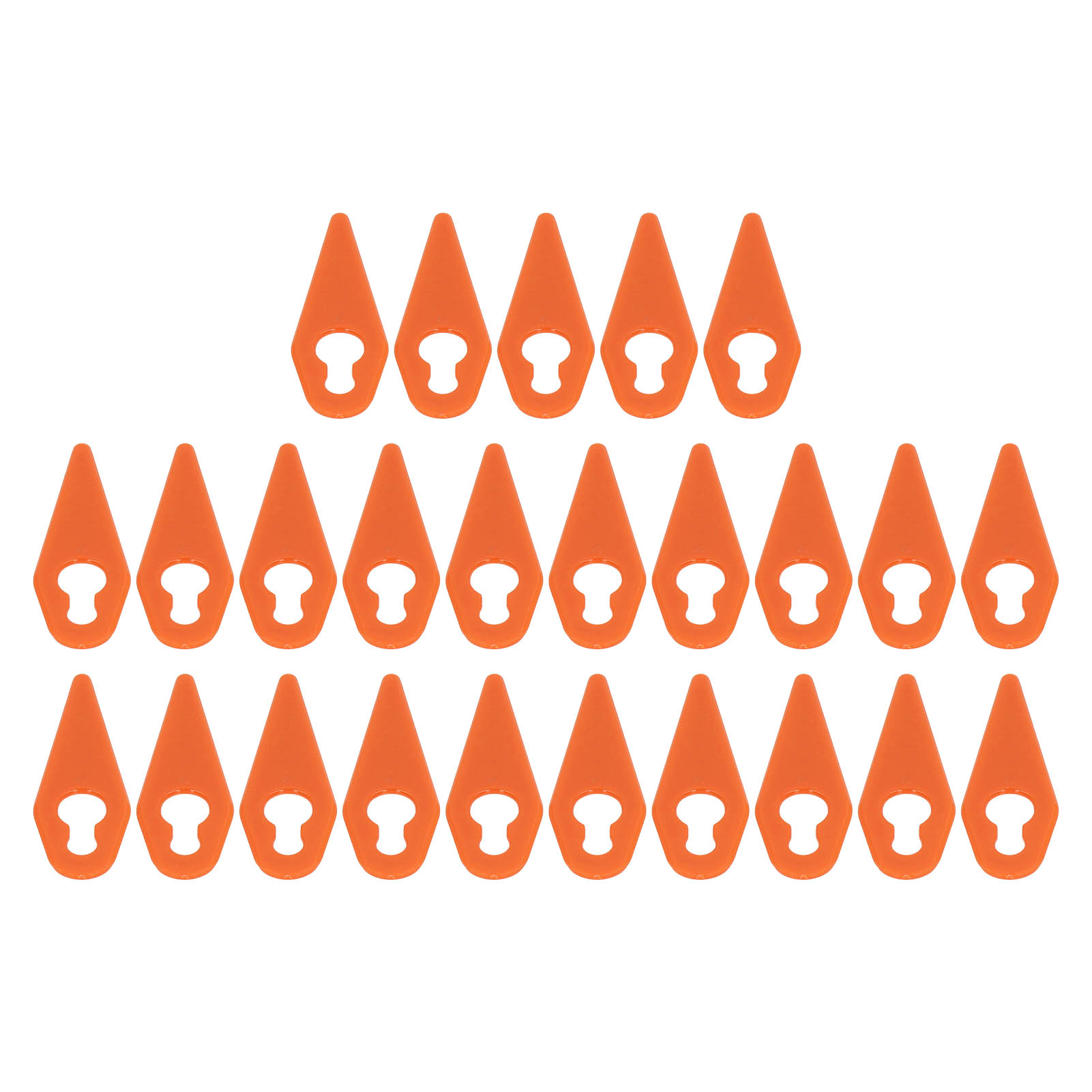 25-teiliges Set Aus Kunststoff-trimmermessern, Ersatzmesser Für Rasenmäher, Trimmerzubehör, Orange