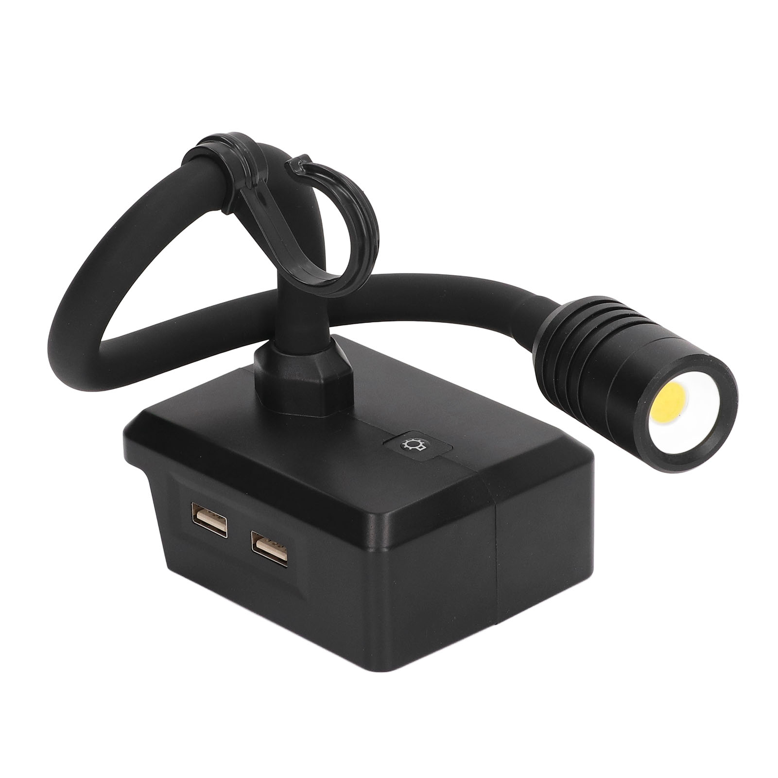 Schwanenhals-arbeitsleuchte, Kabellose Led-lampe, Wiederaufladbar, 2 Usb-anschlüsse, 3-stufige Höhenverstellung, Mit Haken
