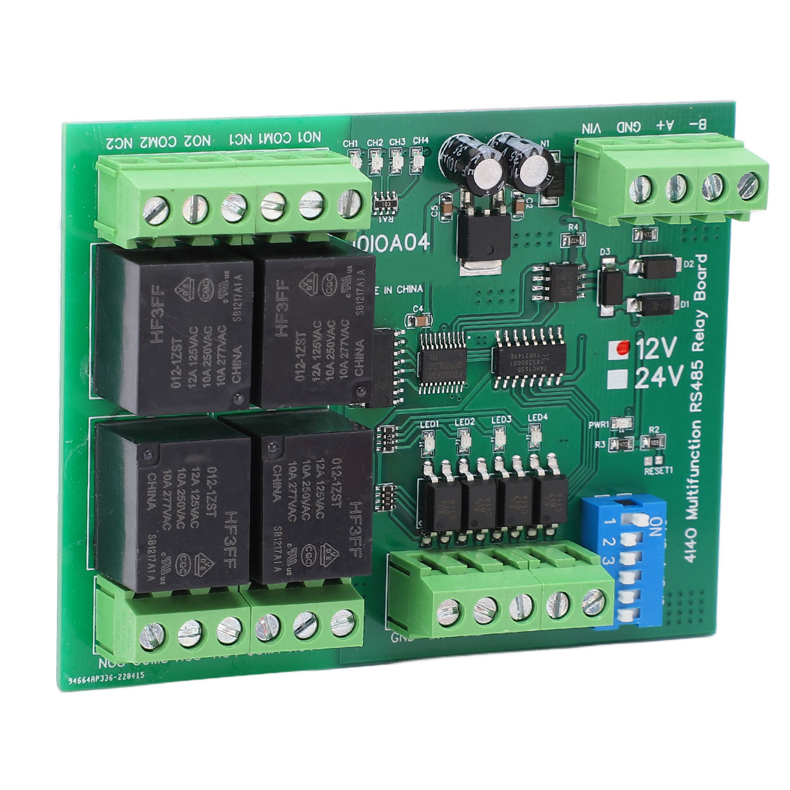 4-kanal-relaismodul, Multifunktionale Rs485-relaisplatine Für Elektrische Geräte, 12 V Dc