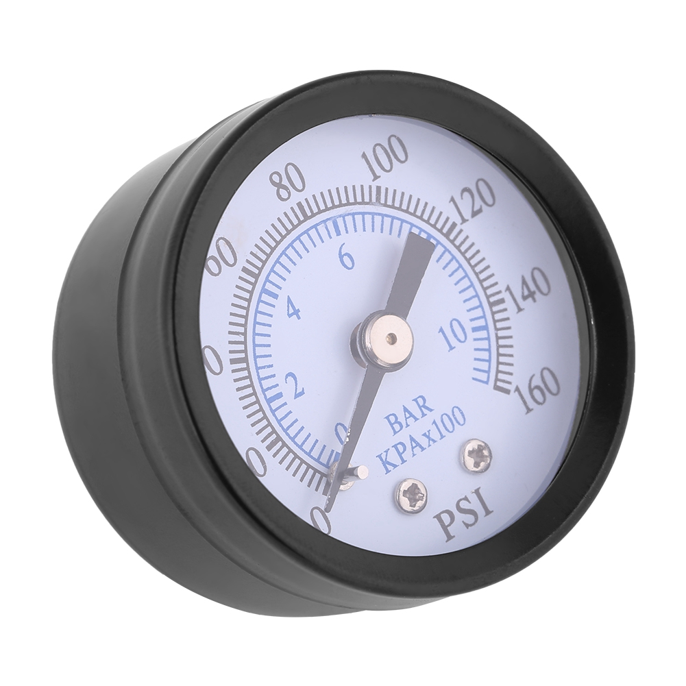 Mini-manometer Für Kraftstoff, Luft, Öl Und Wasser, 0–160 Psi / 0–10 Bar, 1/8"-npt-gewinde