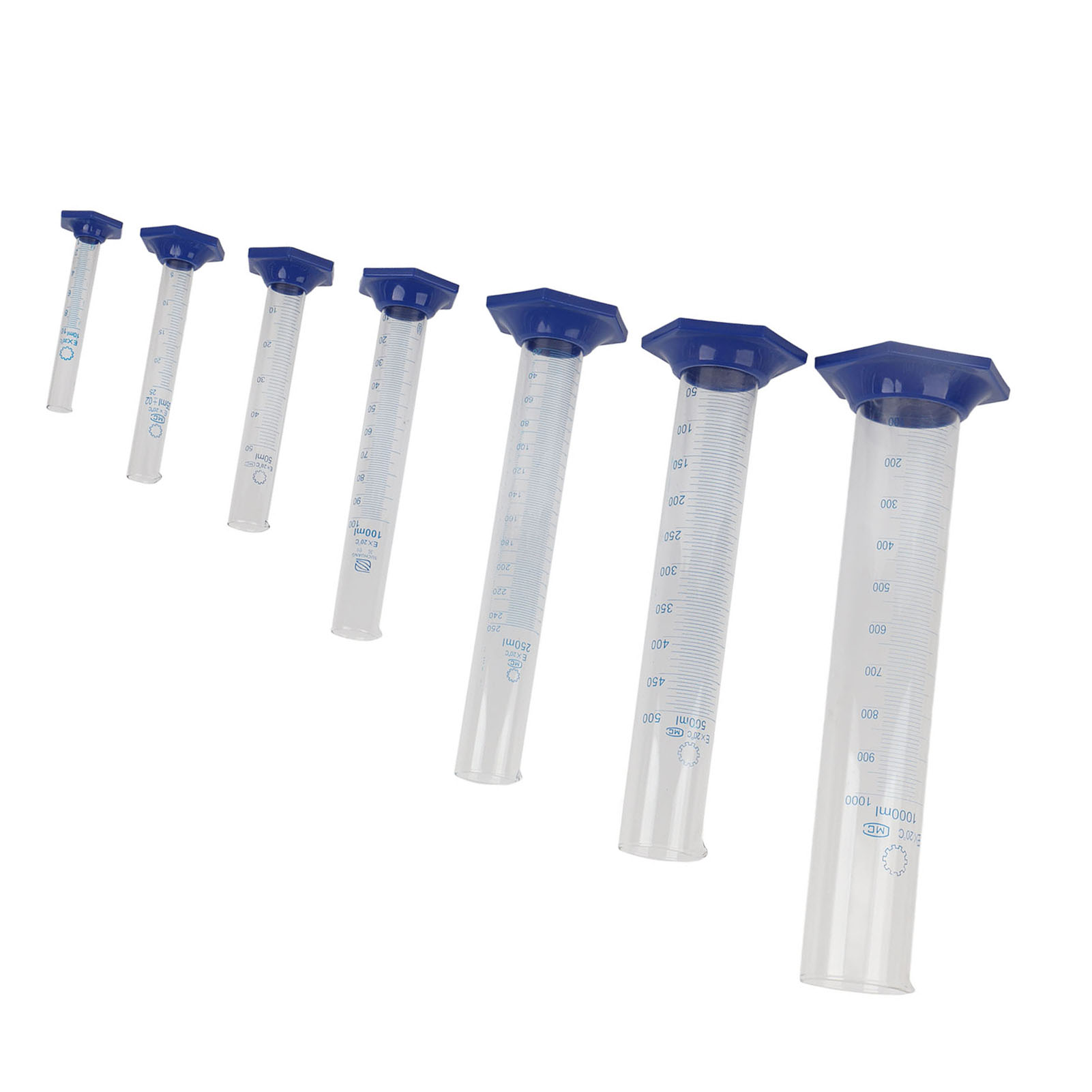 7-teiliges Messzylinder-set Aus Borosilikatglas, Messzylinder, Laborausrüstung