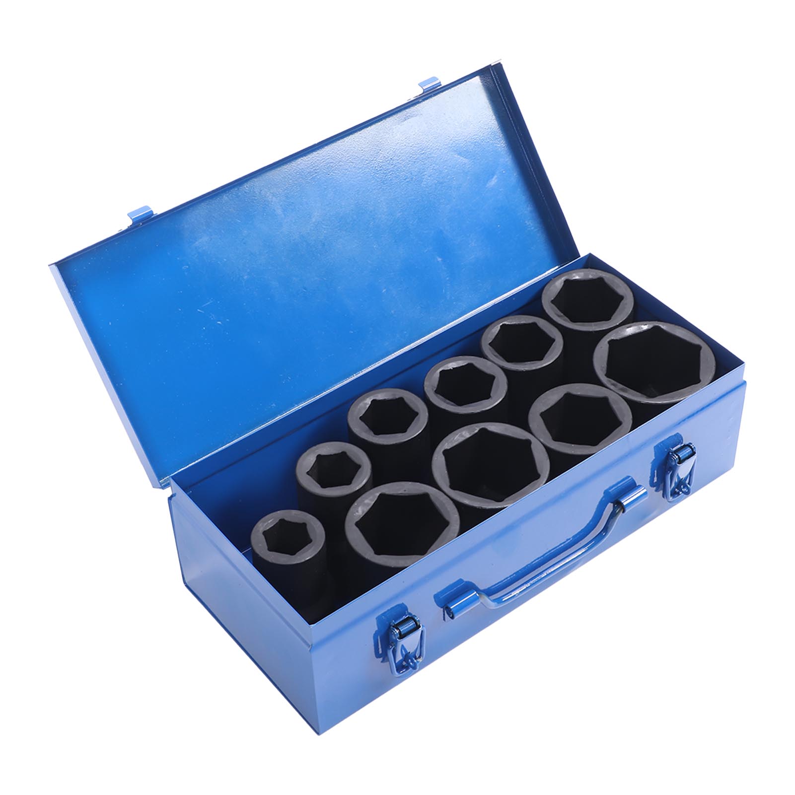 10-teiliges Set Mit 1-zoll-antriebs-tiefbohr-schlagschrauber-steckschlüsseln, Robustes Schlagschrauber-steckschlüssel-set Mit Aufbewahrungsbox Aus Eisen