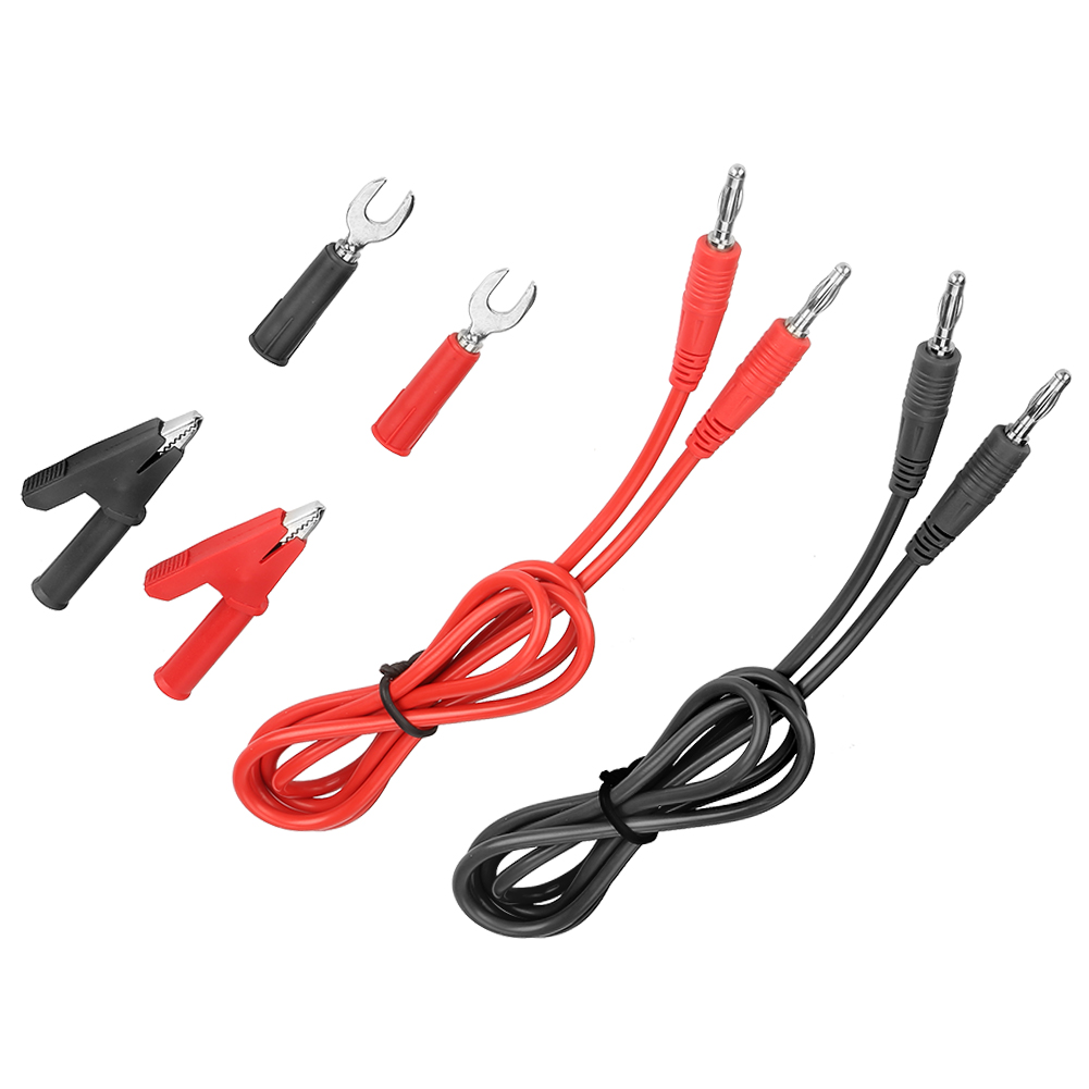 6-in-1 Bananenstecker-set (6-mm-innenplatte, Krokodilklemme, Messleitungen) – Zubehör P1041b