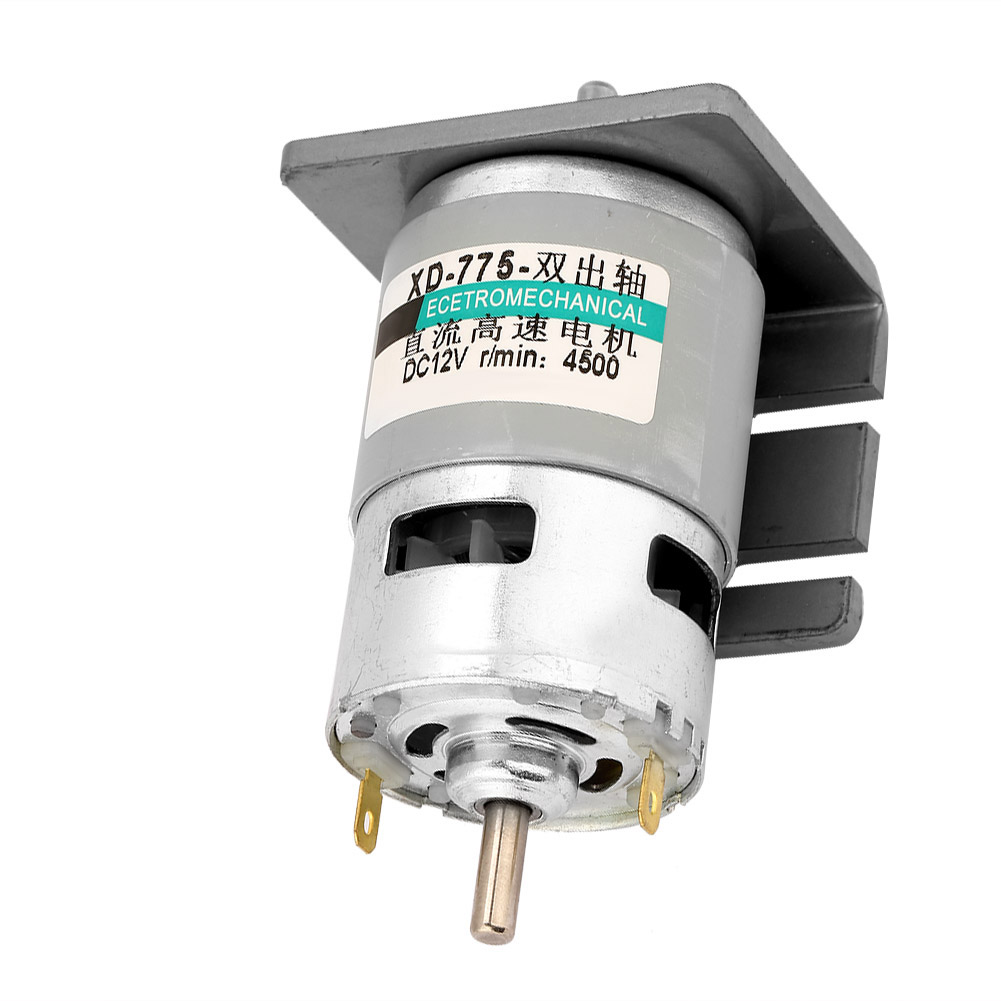 775 Motor 50w Leistungsstarker Zweiachsen-gleichstrommotor Mit Hohem Drehmoment (12v 4500 U/min Mit Halterung)